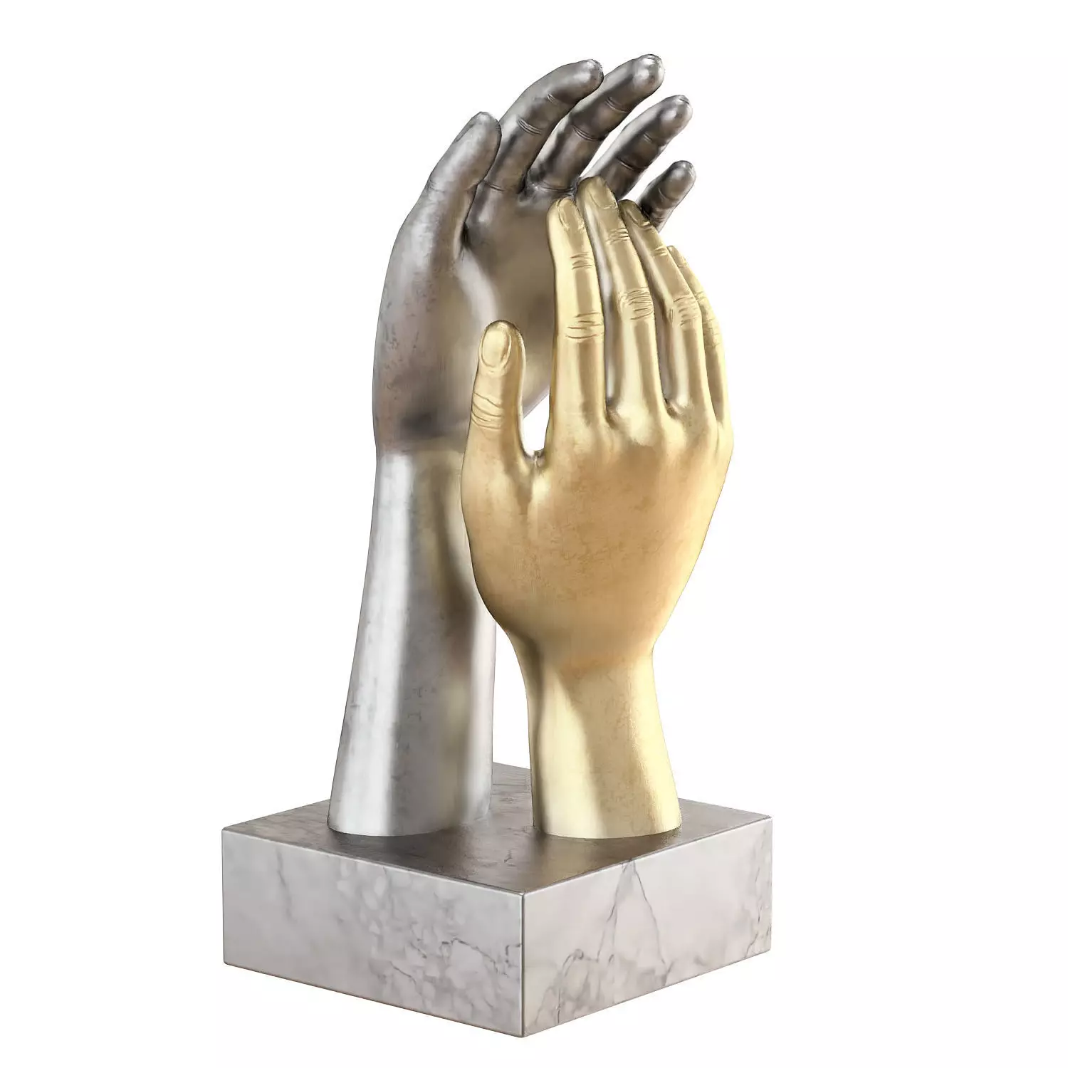 Decorative figurine of hands 3D model_0