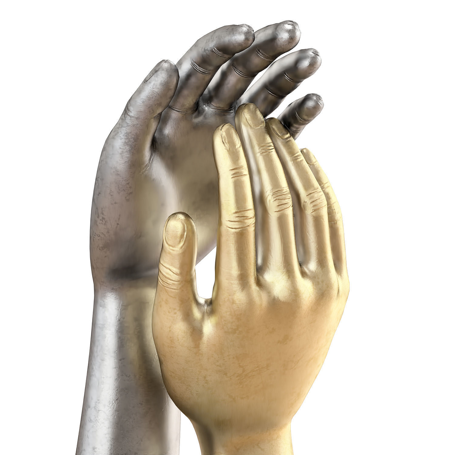 Decorative figurine of hands 3D model_3