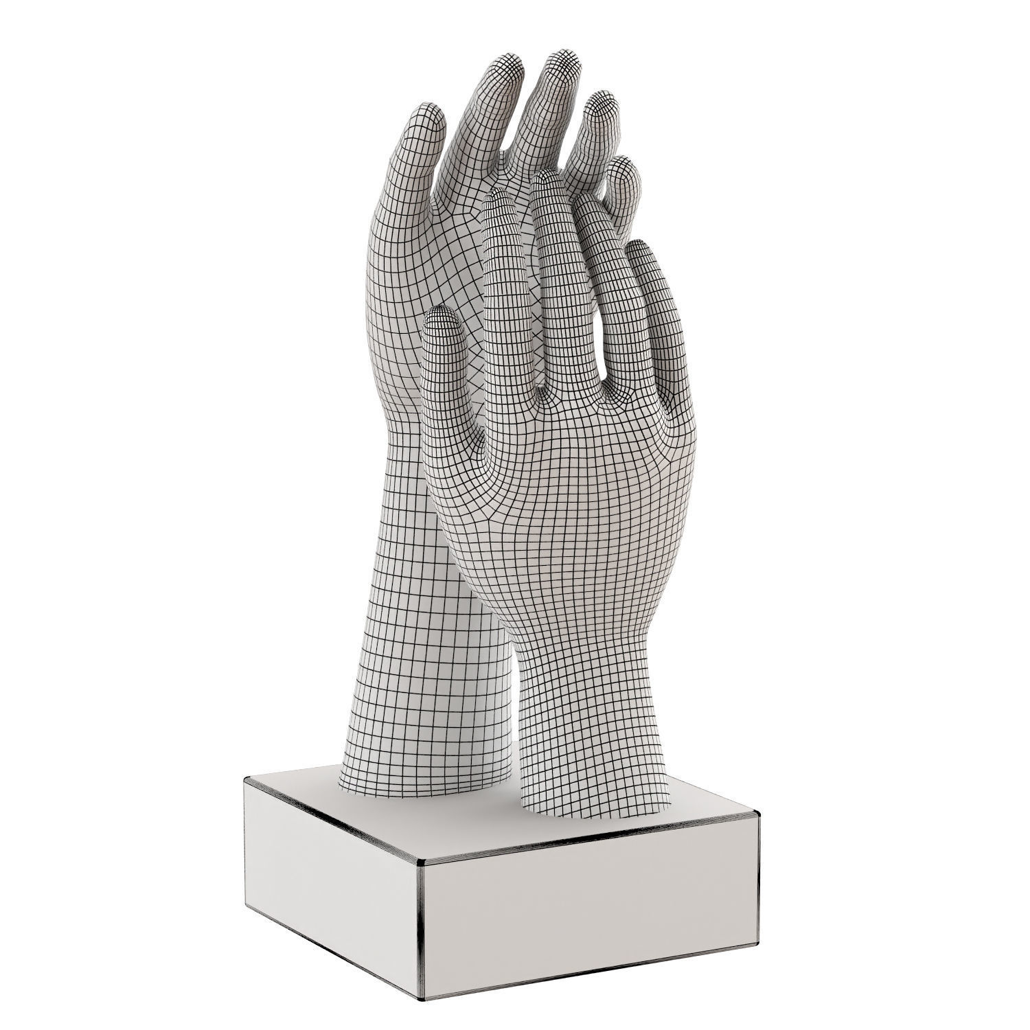 Decorative figurine of hands 3D model_5