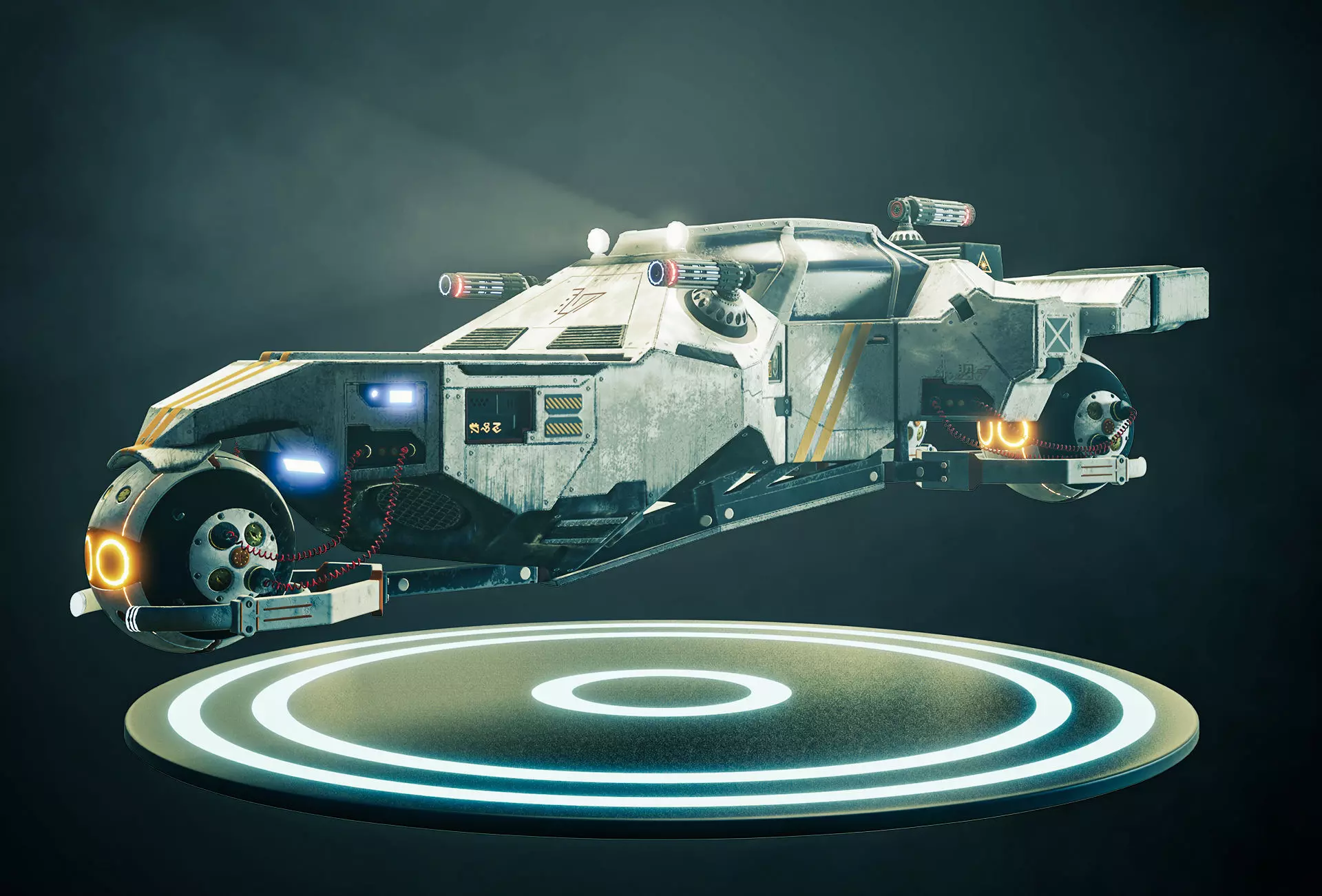 Sci-fi ship 3D model_0