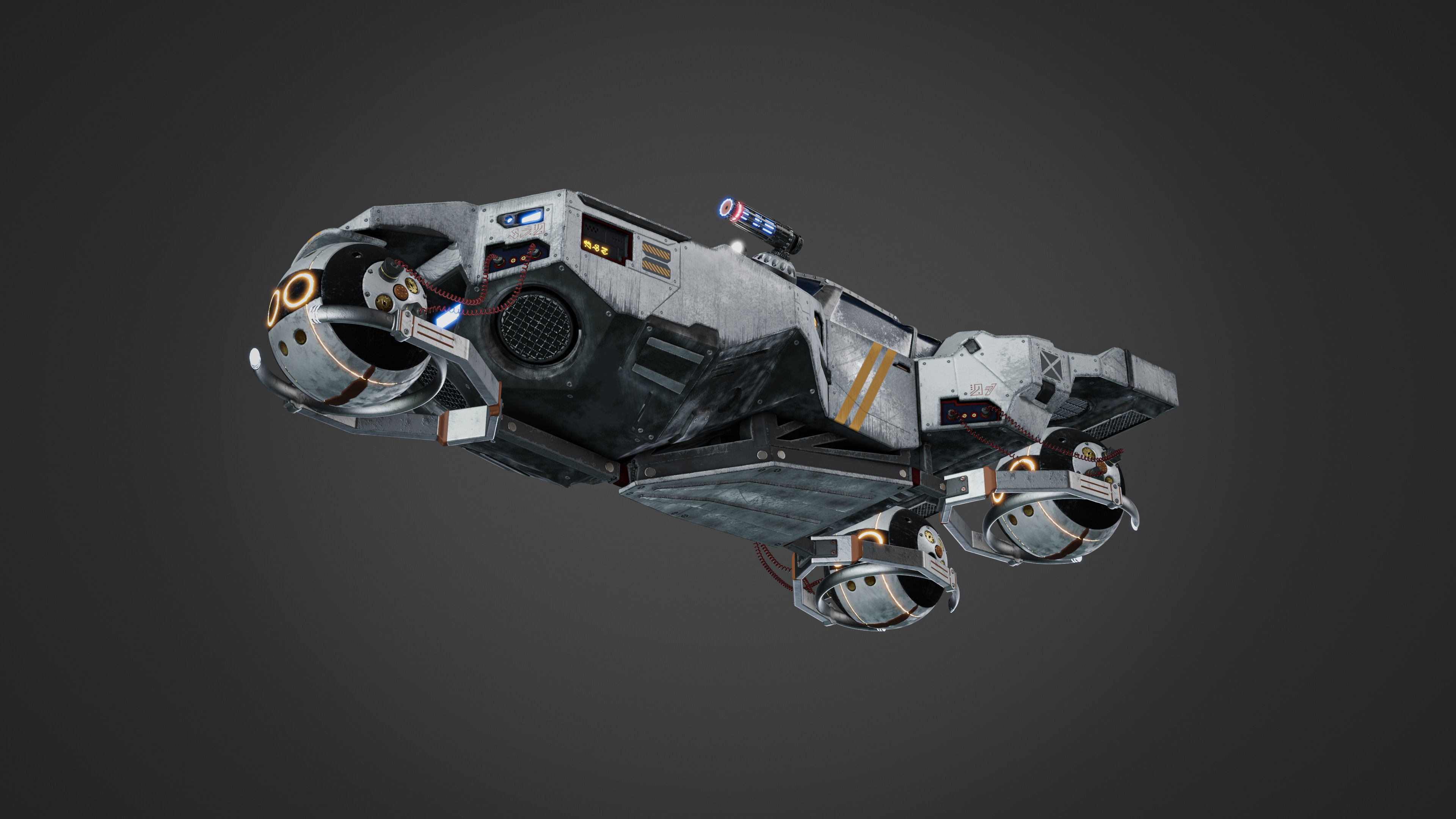 Sci-fi ship 3D model_15