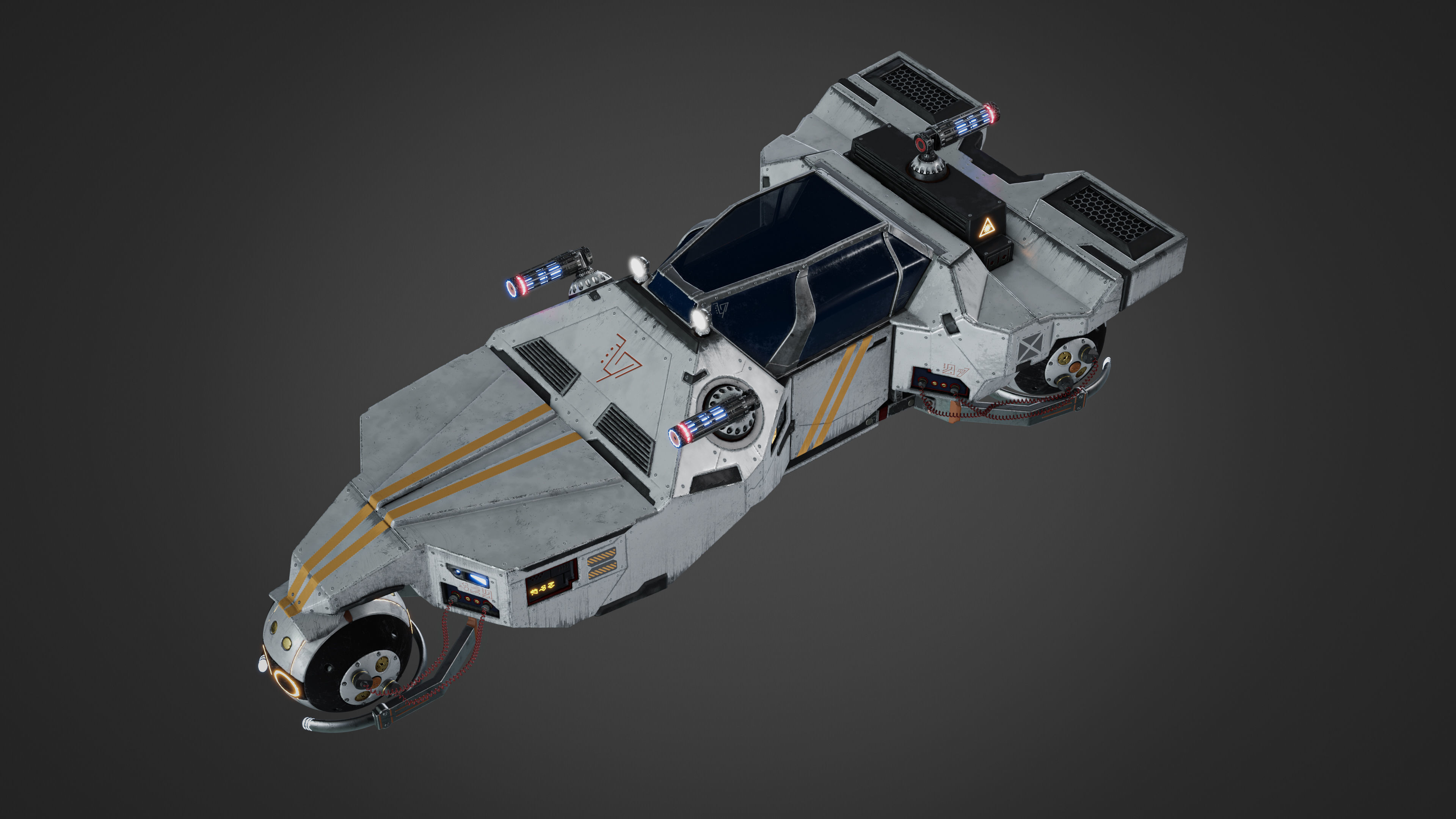 Sci-fi ship 3D model_17