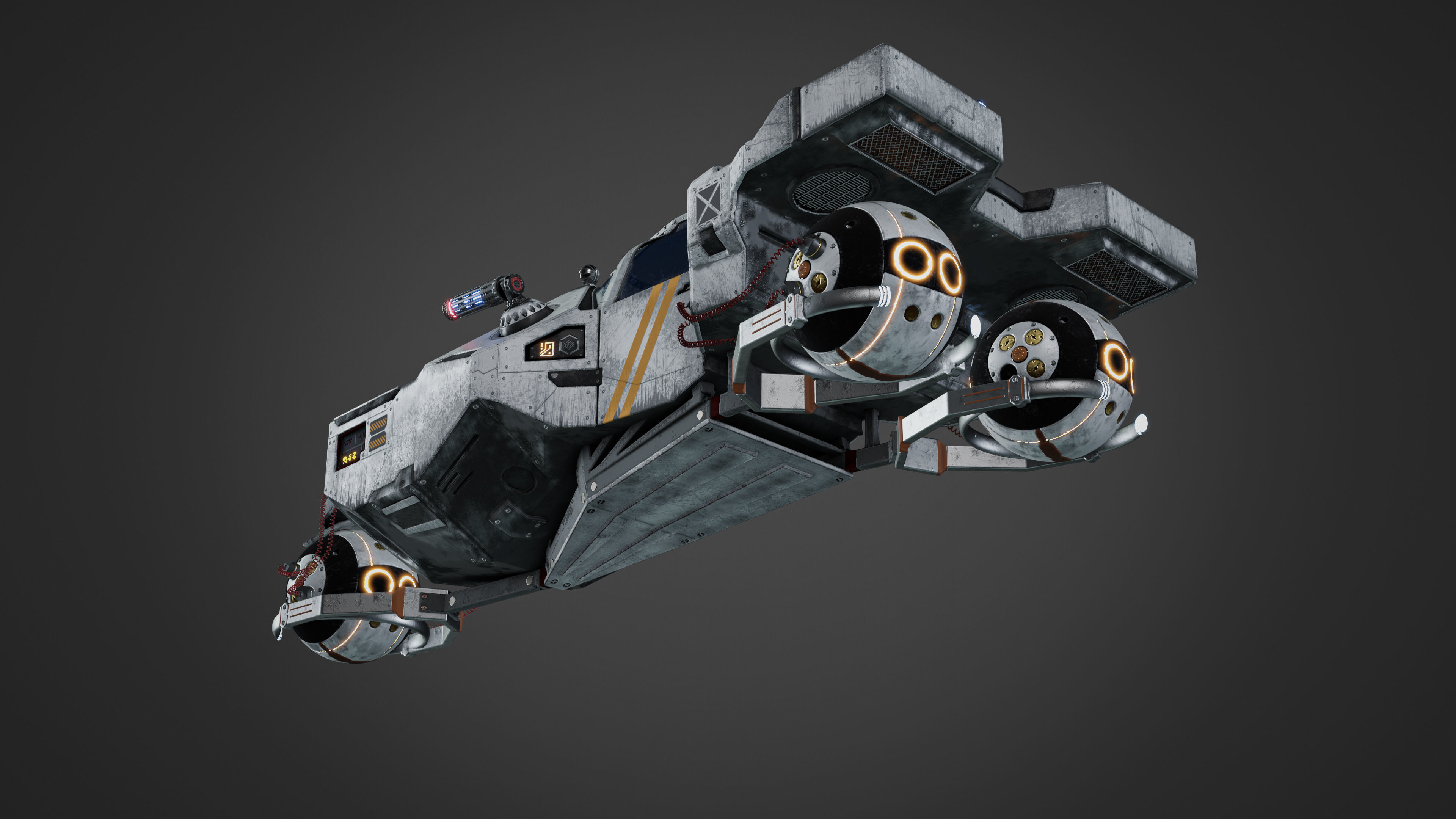 Sci-fi ship 3D model_16