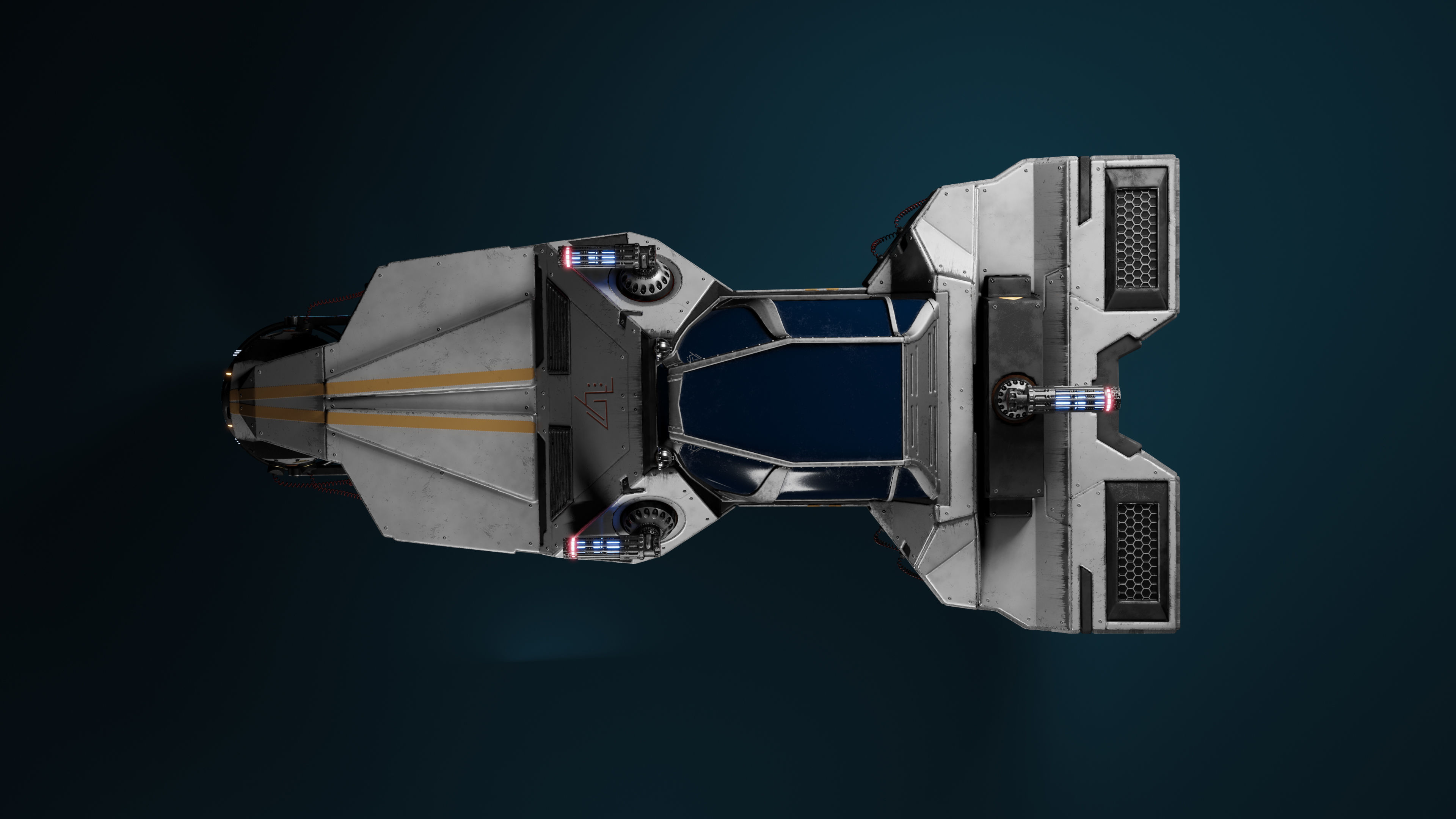 Sci-fi ship 3D model_10
