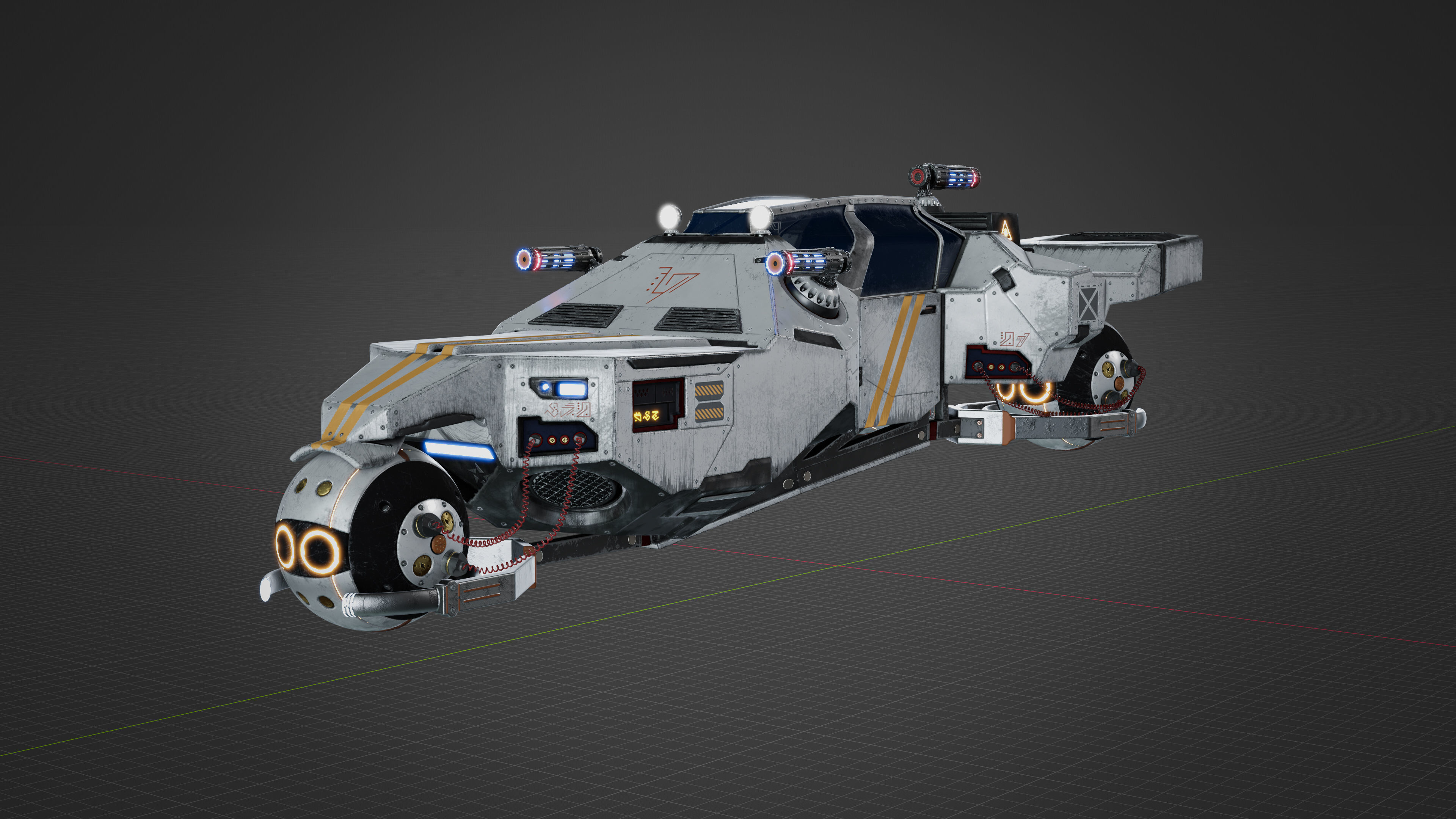 Sci-fi ship 3D model_13