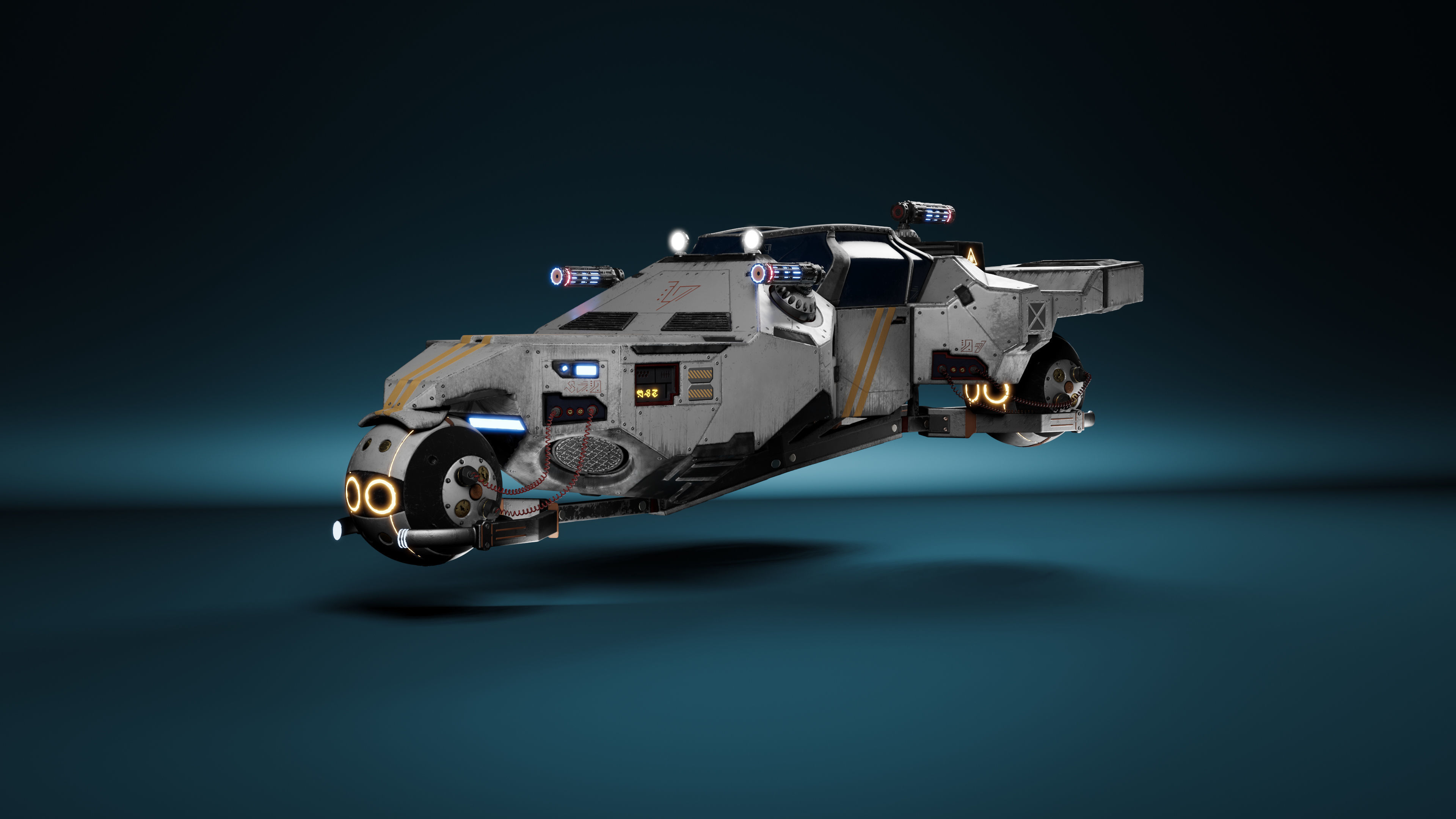 Sci-fi ship 3D model_8