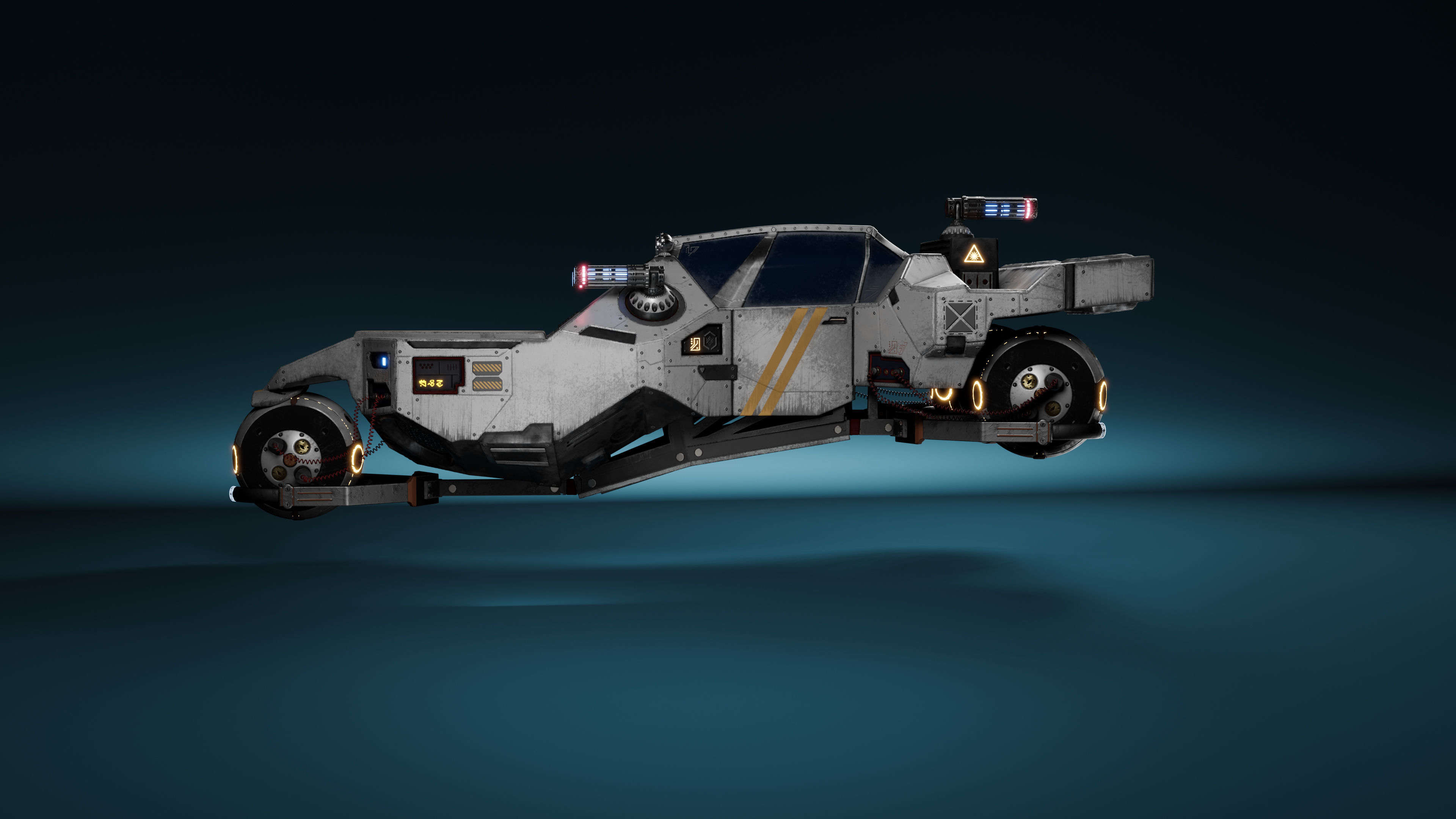 Sci-fi ship 3D model_9
