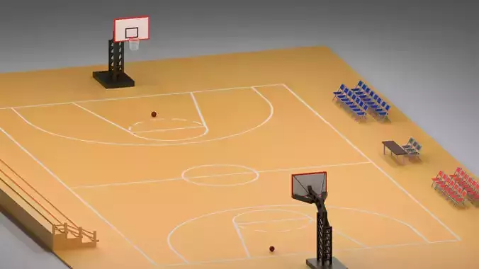 Cartoon Basketball Gym 2