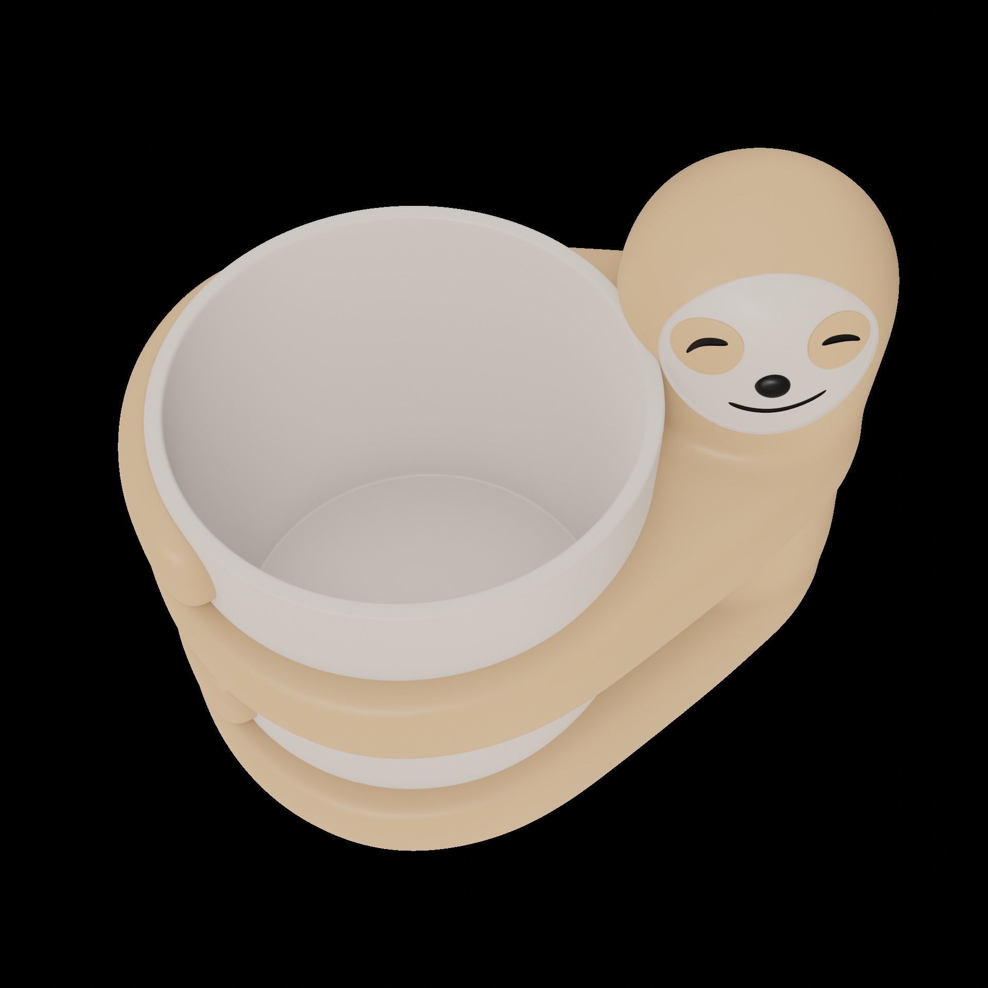 Sloth Planter Pot Organiser 3D print model_7