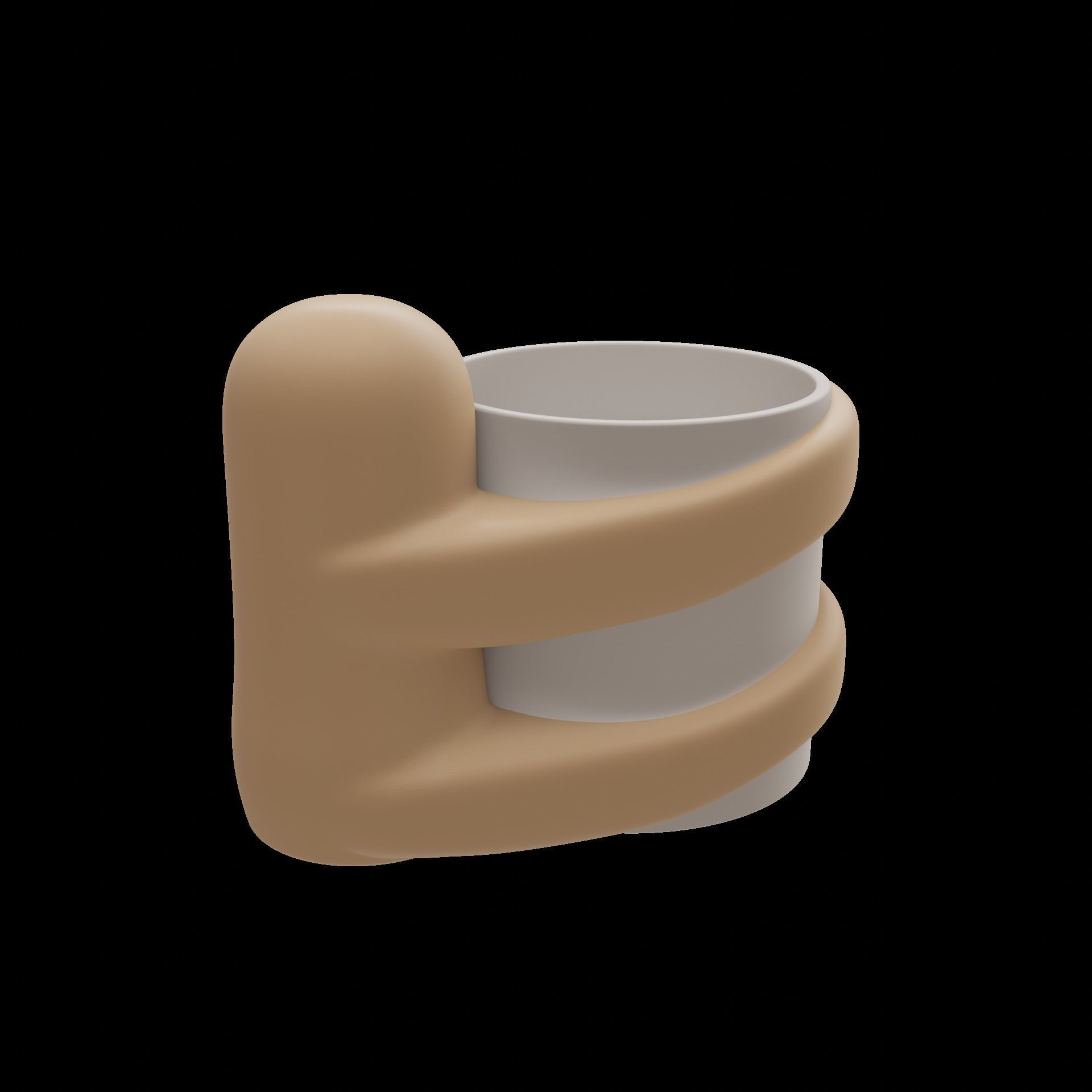 Sloth Planter Pot Organiser 3D print model_4