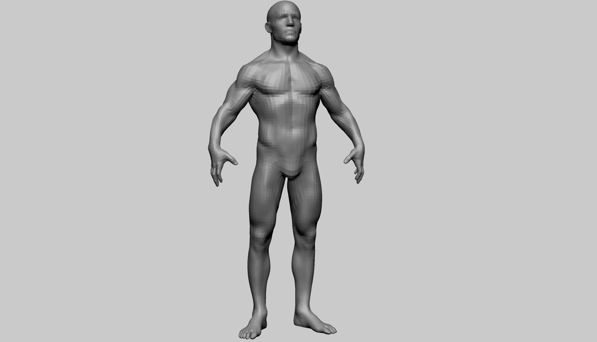 Male Anatomy Basemesh 3D model_2