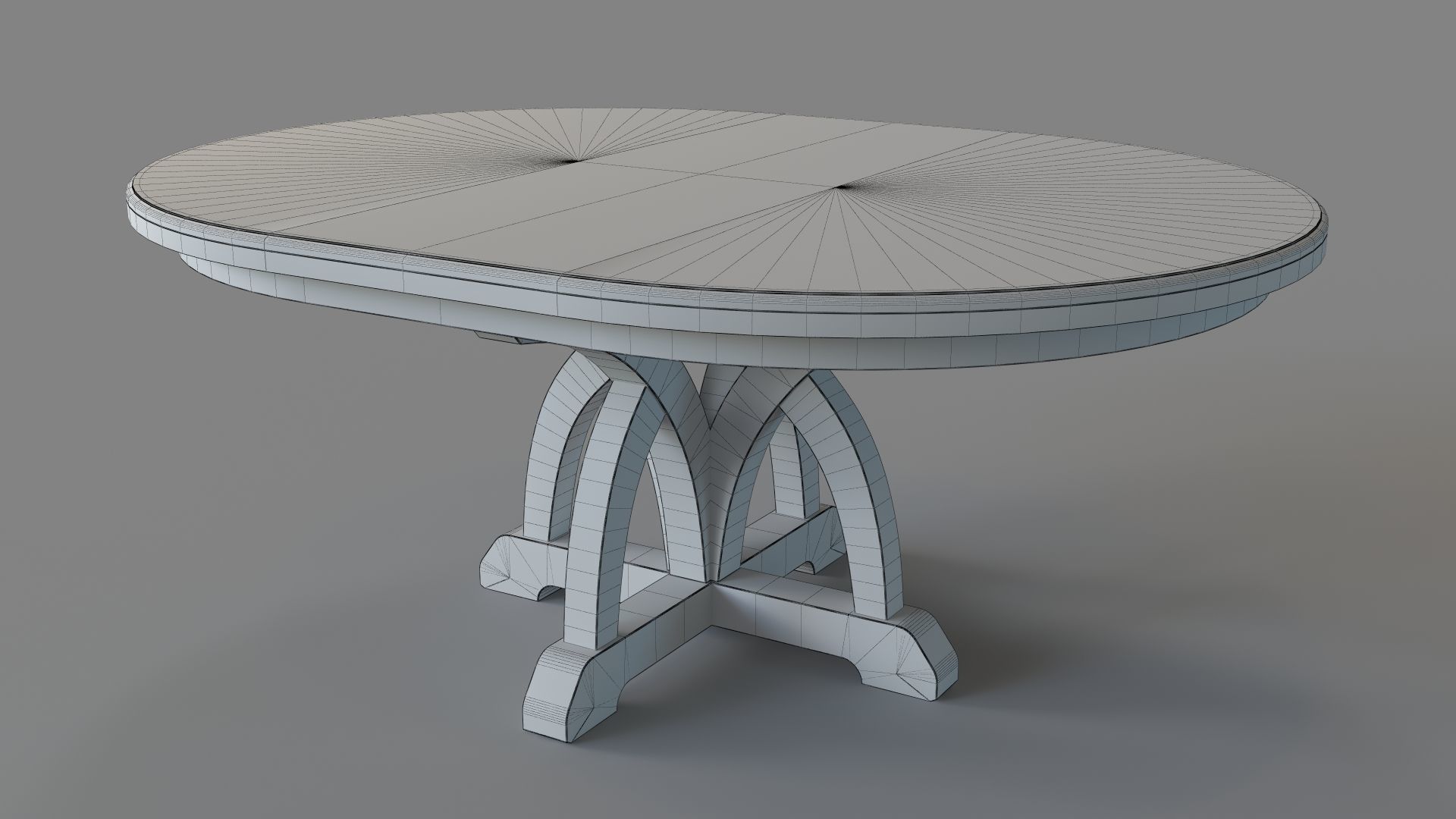 Dining Room Corsica Round Dining Table With Leaf 3D model_5