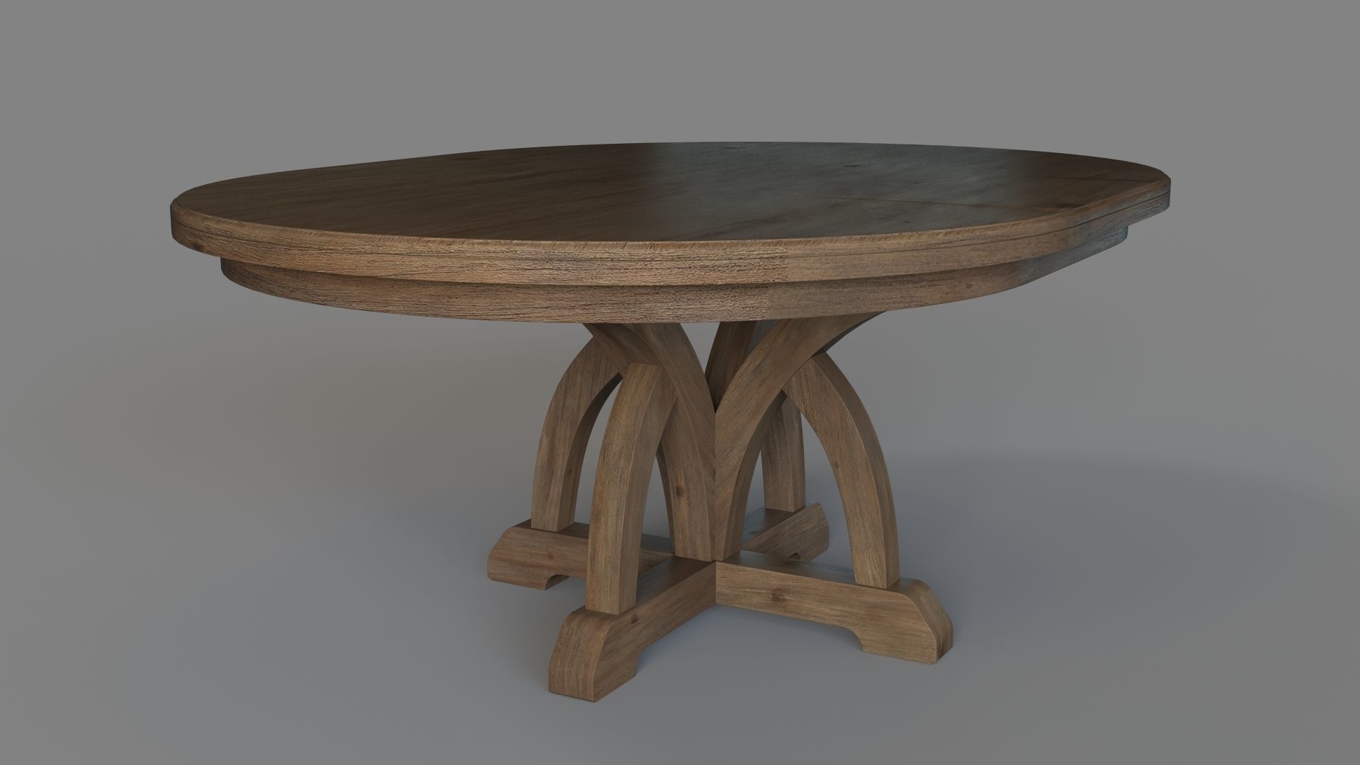 Dining Room Corsica Round Dining Table With Leaf 3D model_2
