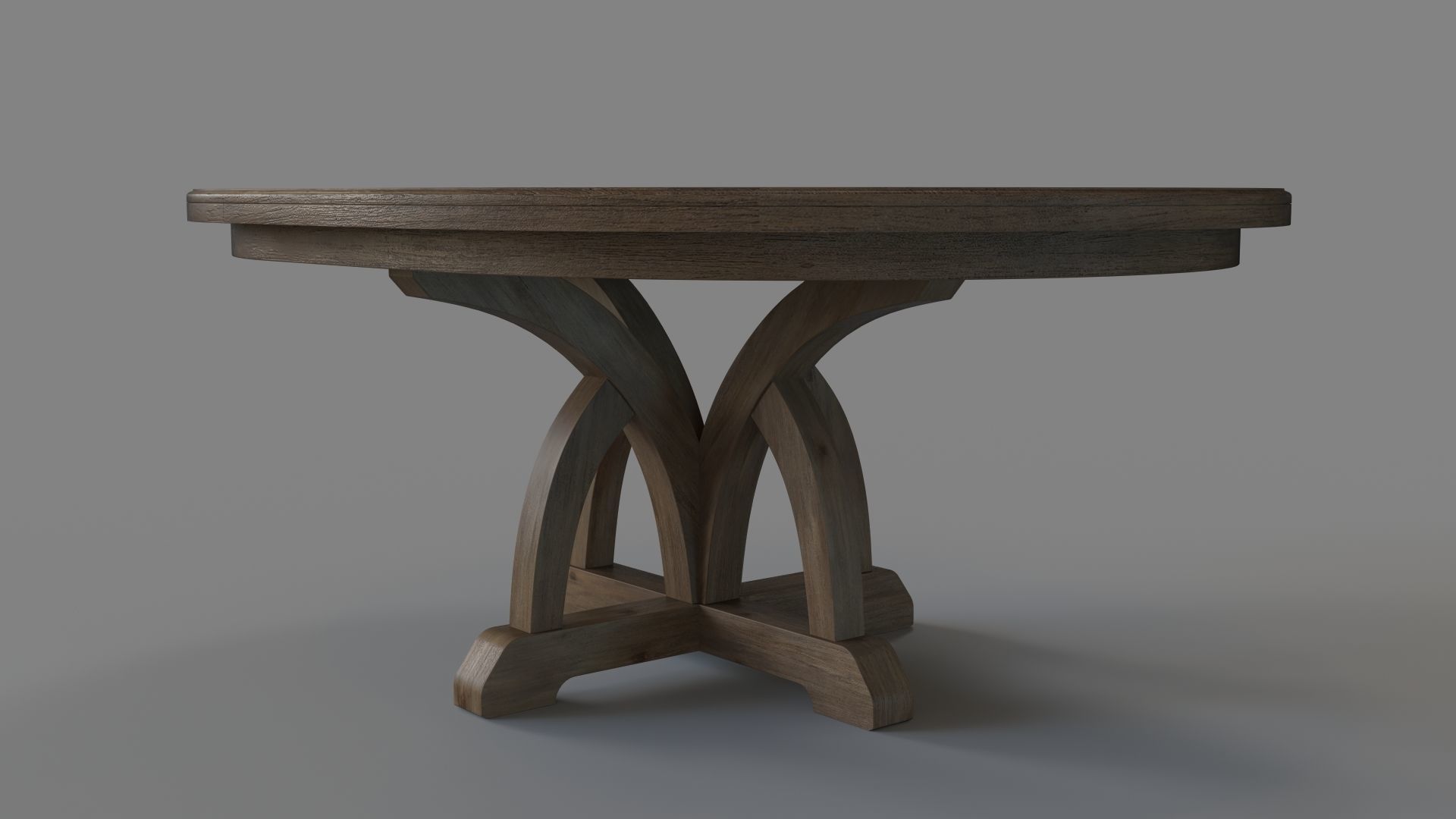 Dining Room Corsica Round Dining Table With Leaf 3D model_4