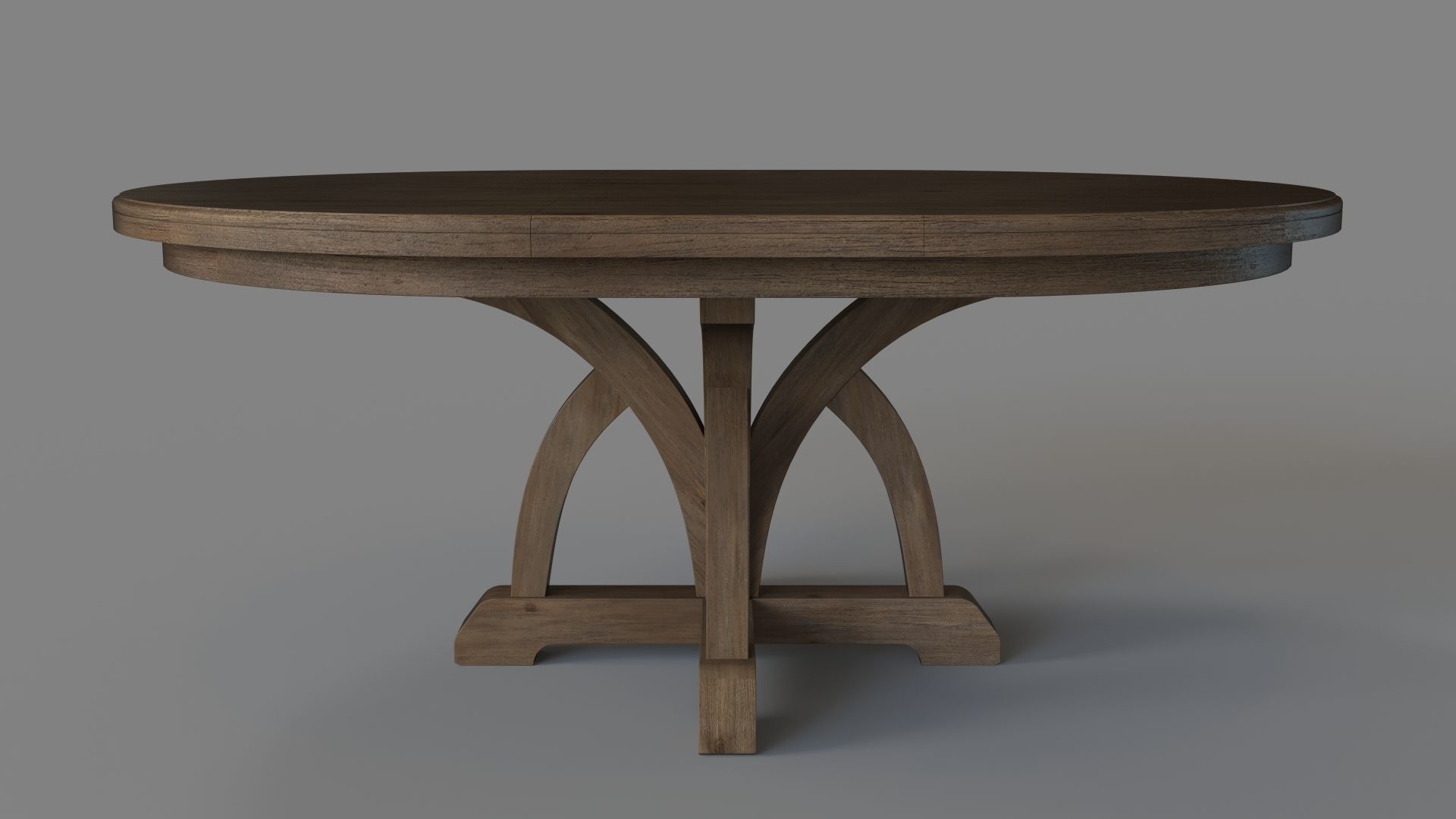 Dining Room Corsica Round Dining Table With Leaf 3D model_1