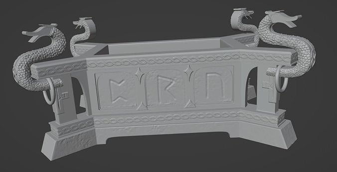 Chest of GOW activation bells and nornas 3D print model