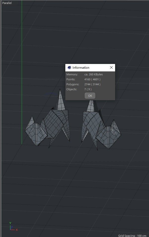 Fox origami lowpoly origami animal 3D model_4