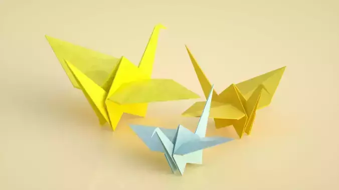  origami crane origami origami animals lowpoly