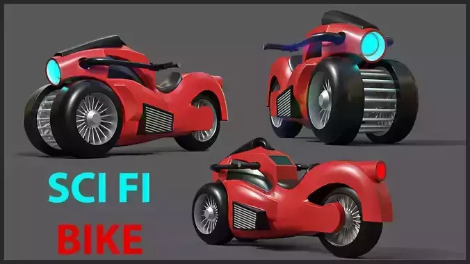 Sci-fi Bike Game Ready 3