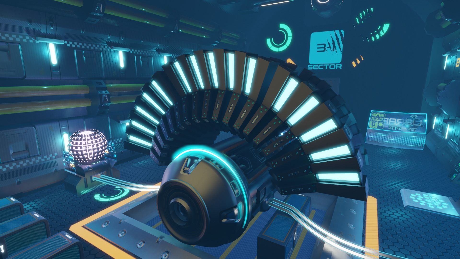 Futuristic Sci-Fi Generator Room Low-poly 3D model_17