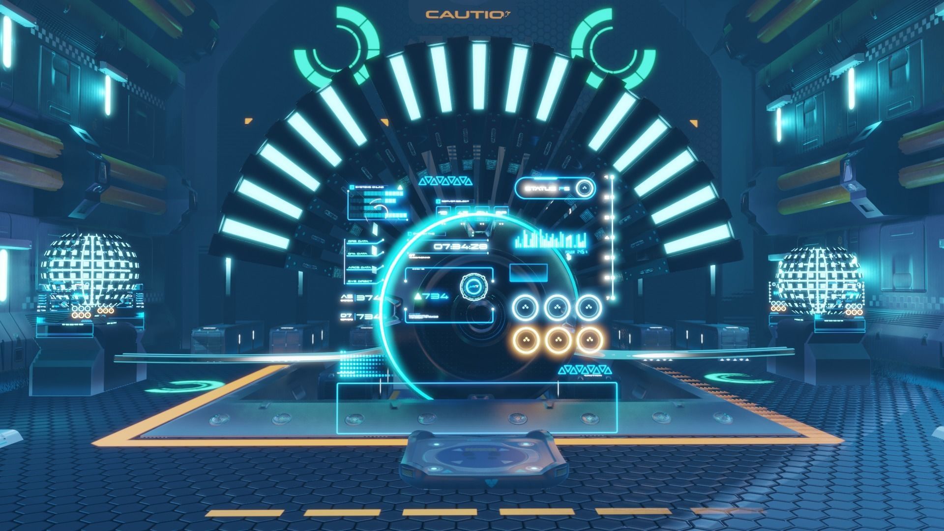 Futuristic Sci-Fi Generator Room Low-poly 3D model_10