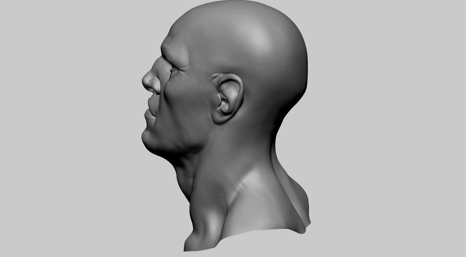 Stylized Male Head E 3D model_5