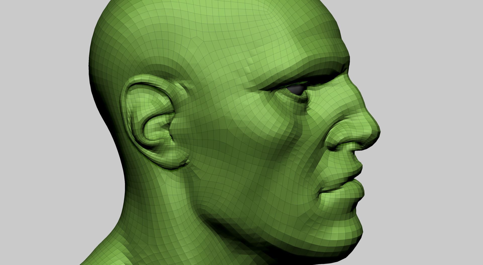 Stylized Male Head E 3D model_12