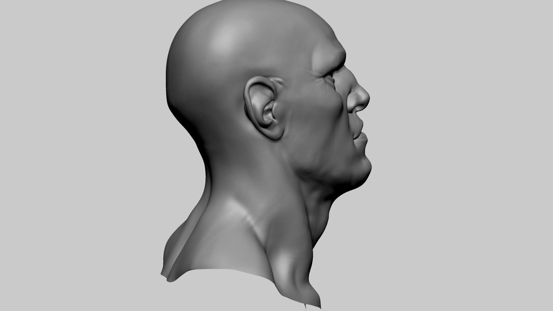 Stylized Male Head E 3D model_2