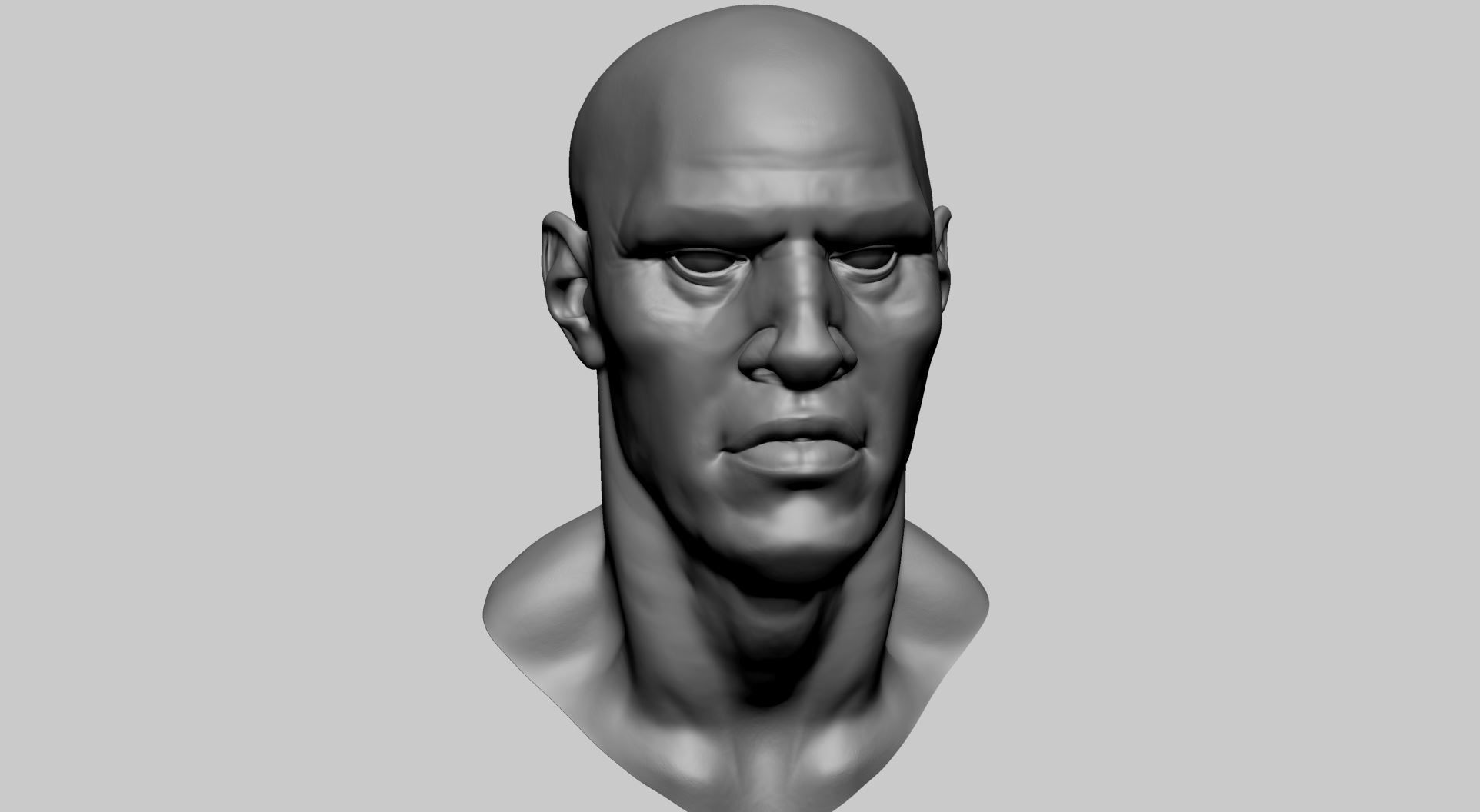 Stylized Male Head E 3D model_8