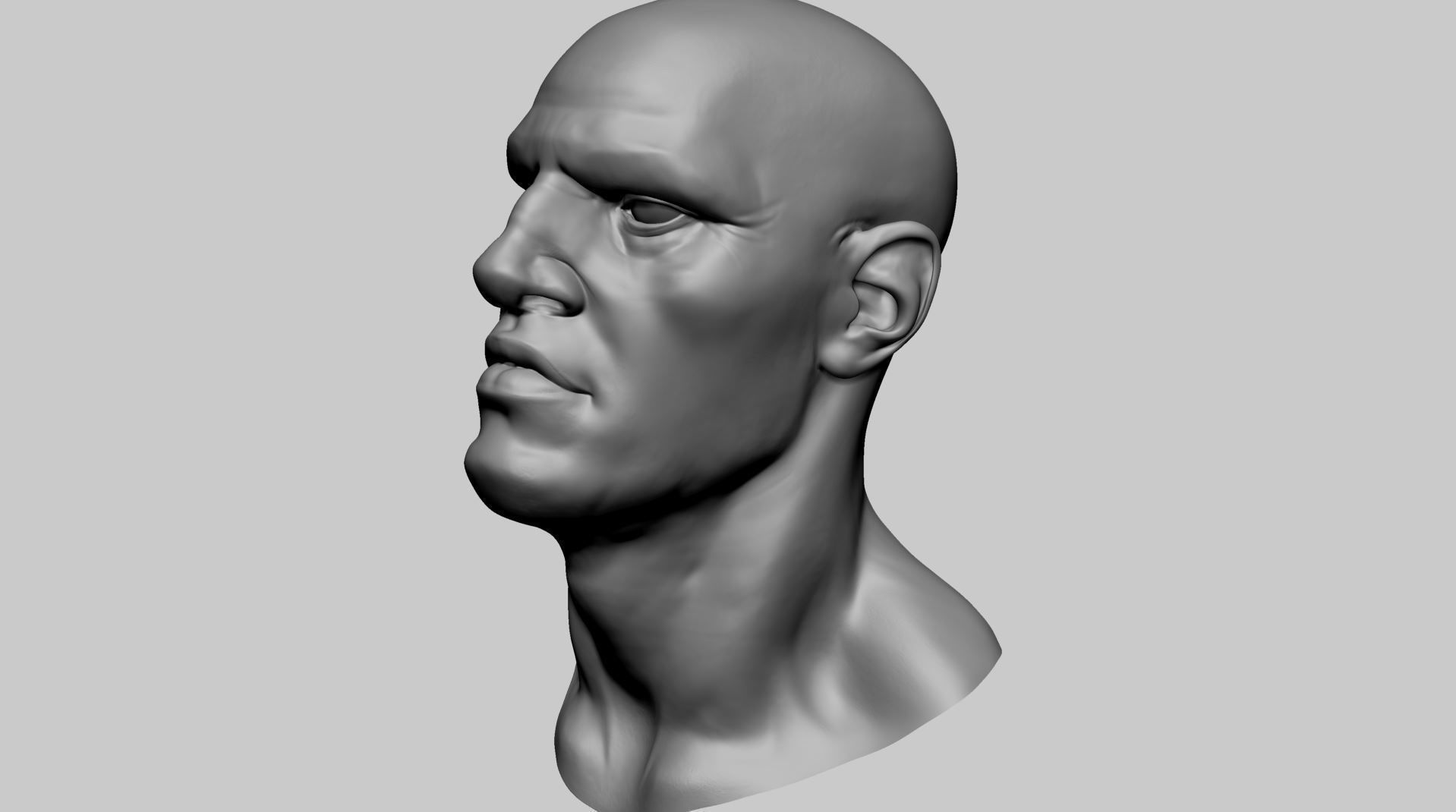 Stylized Male Head E 3D model_6