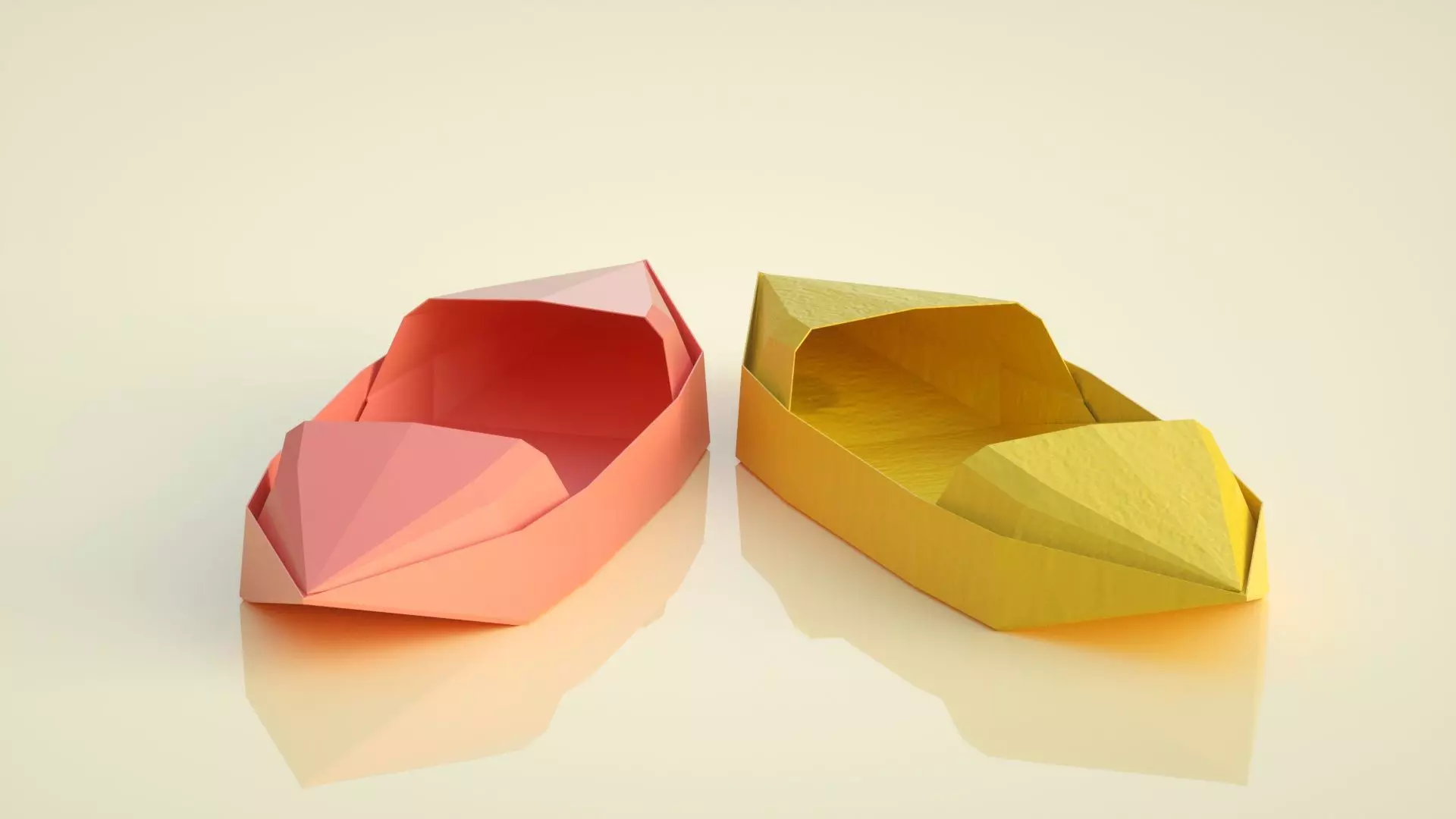 boat origami origami boat lowpoly 3D model_0