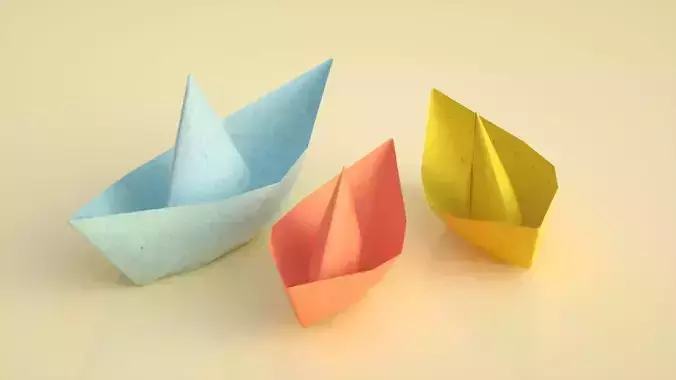 boat origami origami boat lowpoly