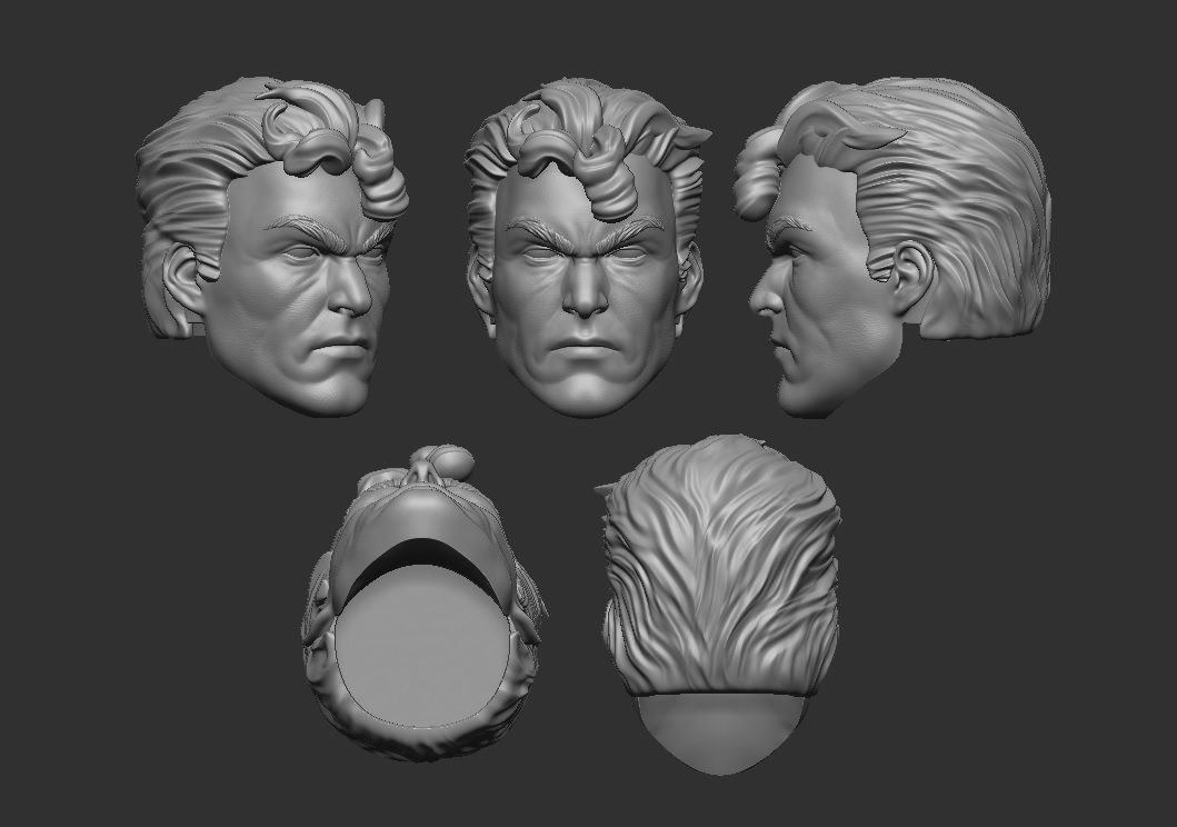 Knightfall Batman Azrael - Headsculpt for Action Figures 3D print model_2