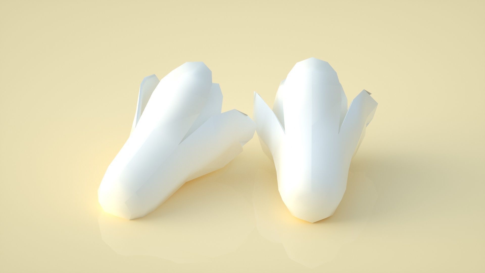 chinese cabbage cabbage vegetables 3D model_1