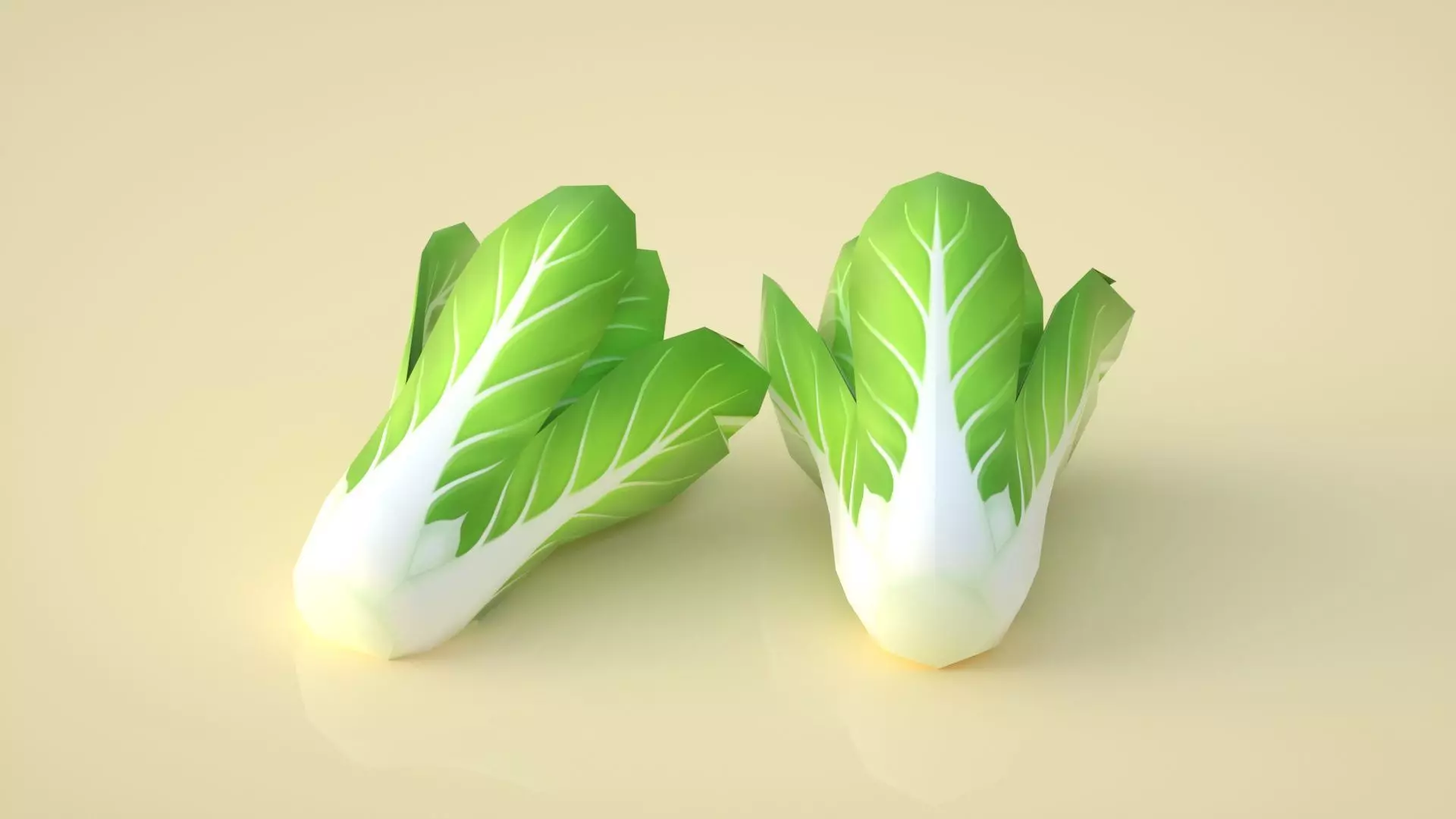chinese cabbage cabbage vegetables 3D model_0