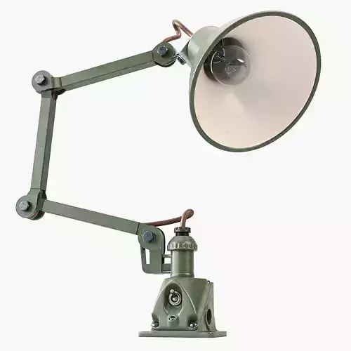 Vintage Industrial Desk Lamp 3D model
