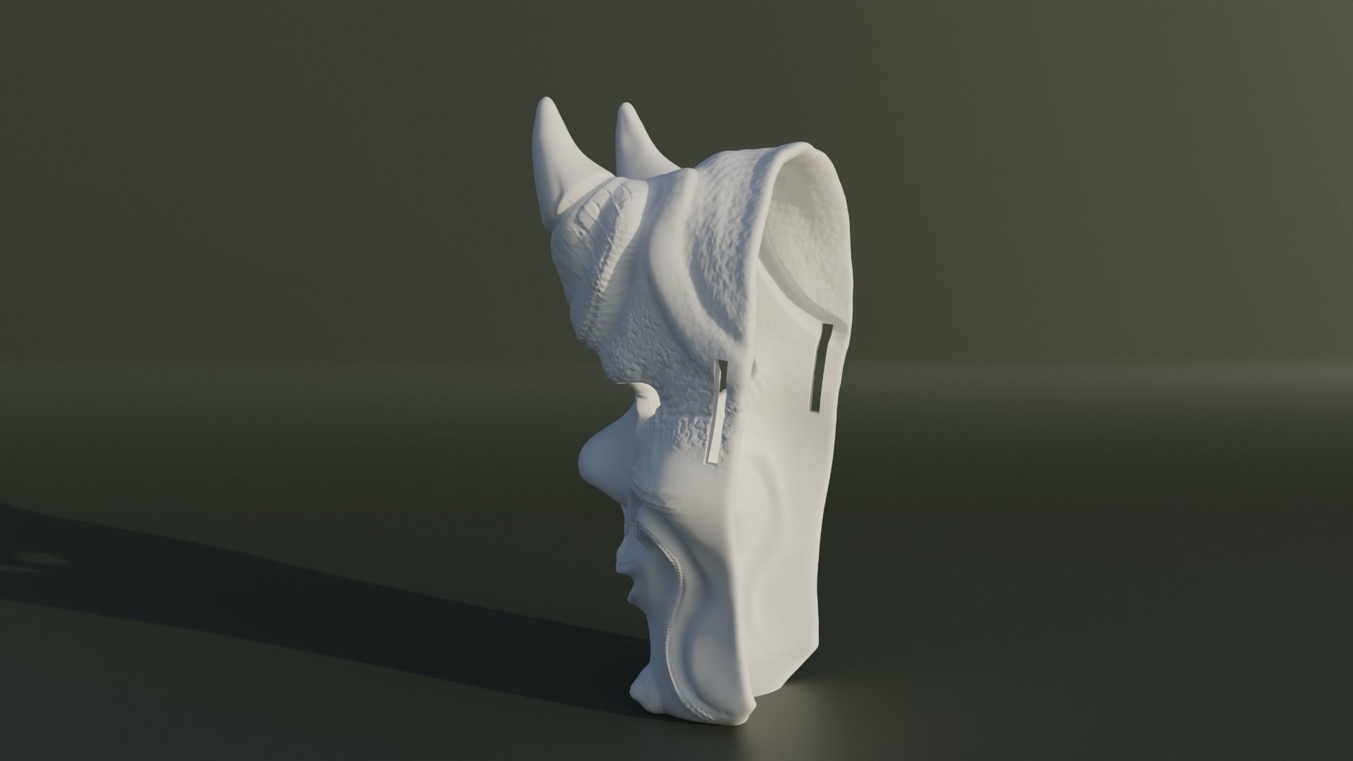 Devil Cosplay Mask Demon Face Mask  3D print model_7