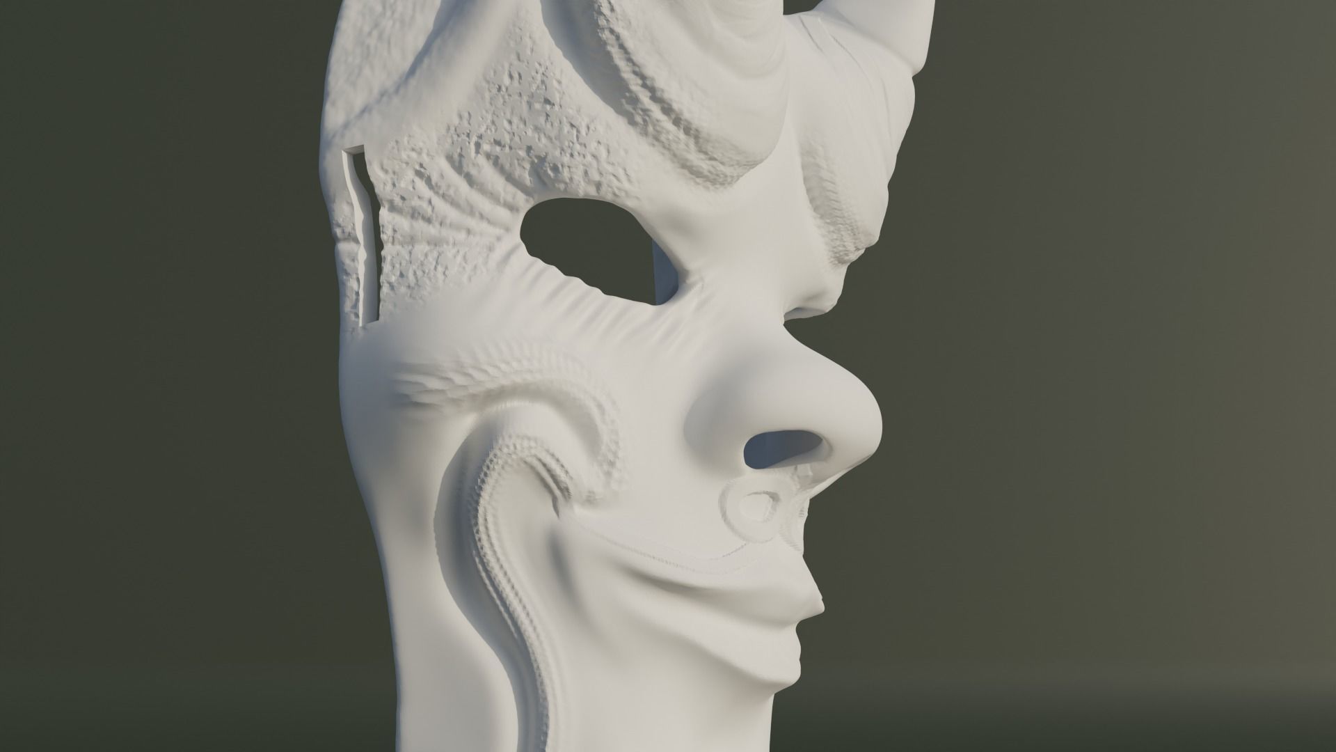 Devil Cosplay Mask Demon Face Mask  3D print model_4