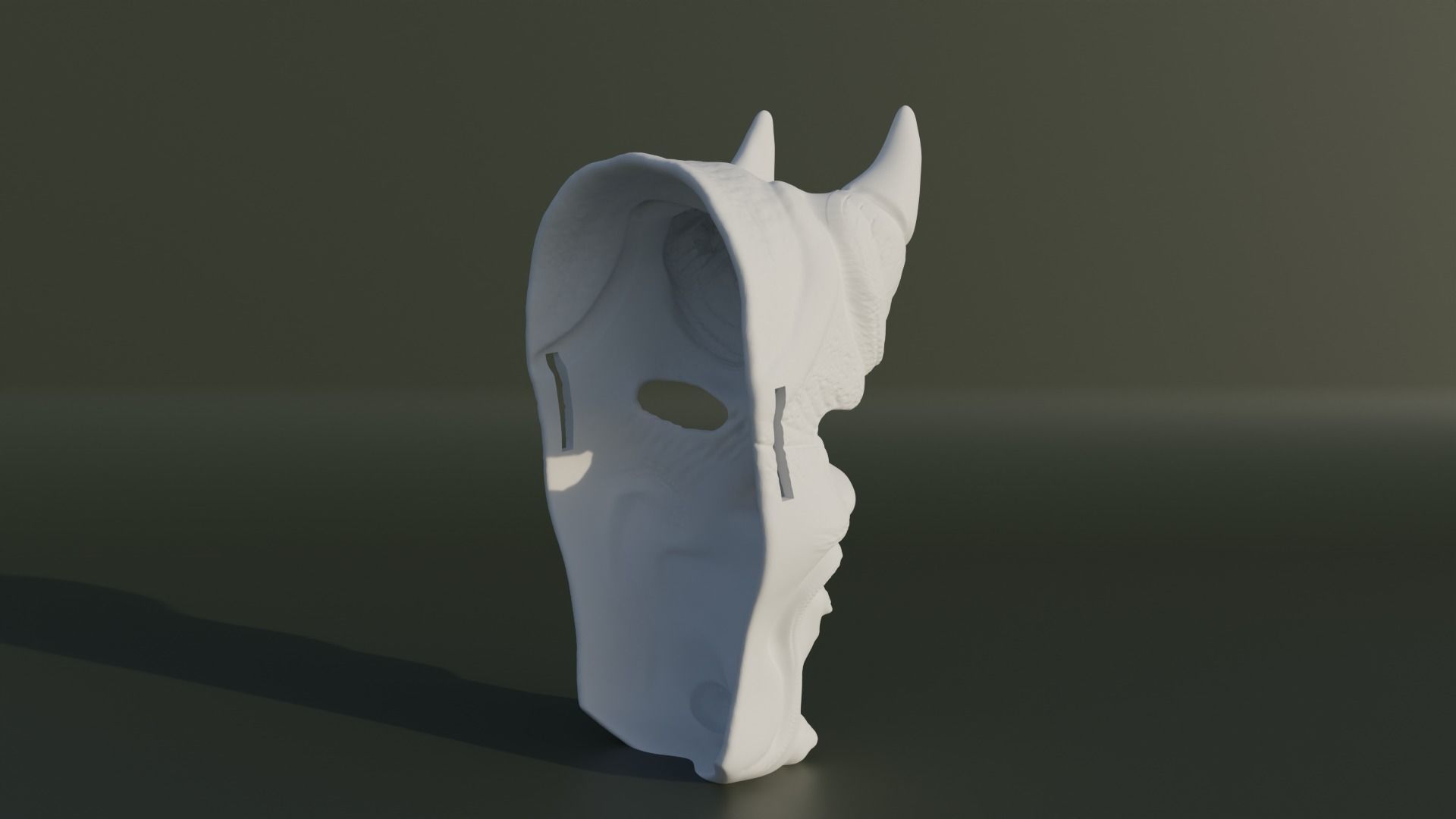Devil Cosplay Mask Demon Face Mask  3D print model_6