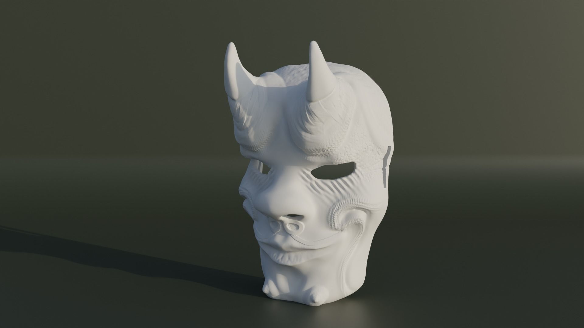 Devil Cosplay Mask Demon Face Mask  3D print model_9