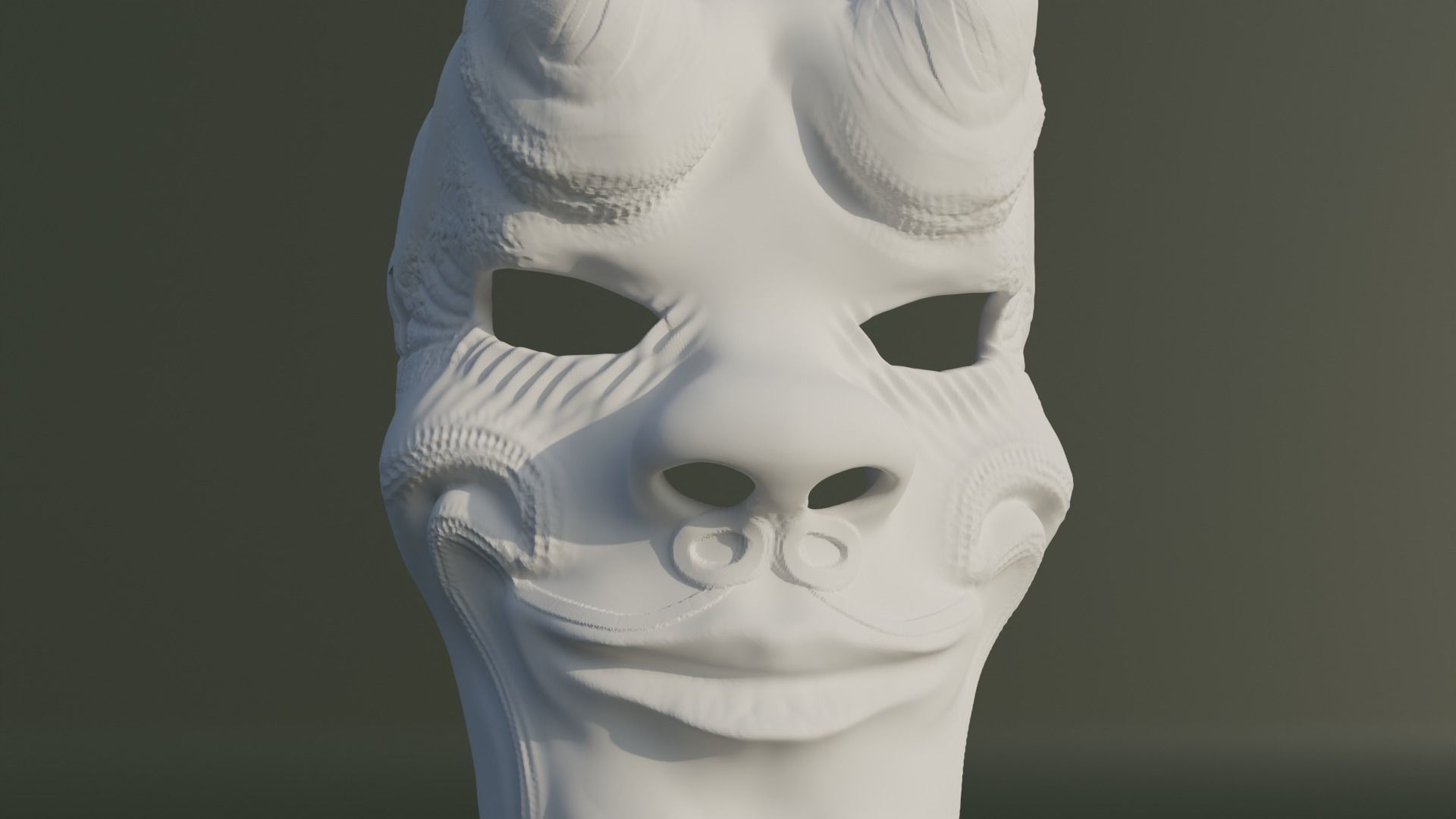 Devil Cosplay Mask Demon Face Mask  3D print model_3