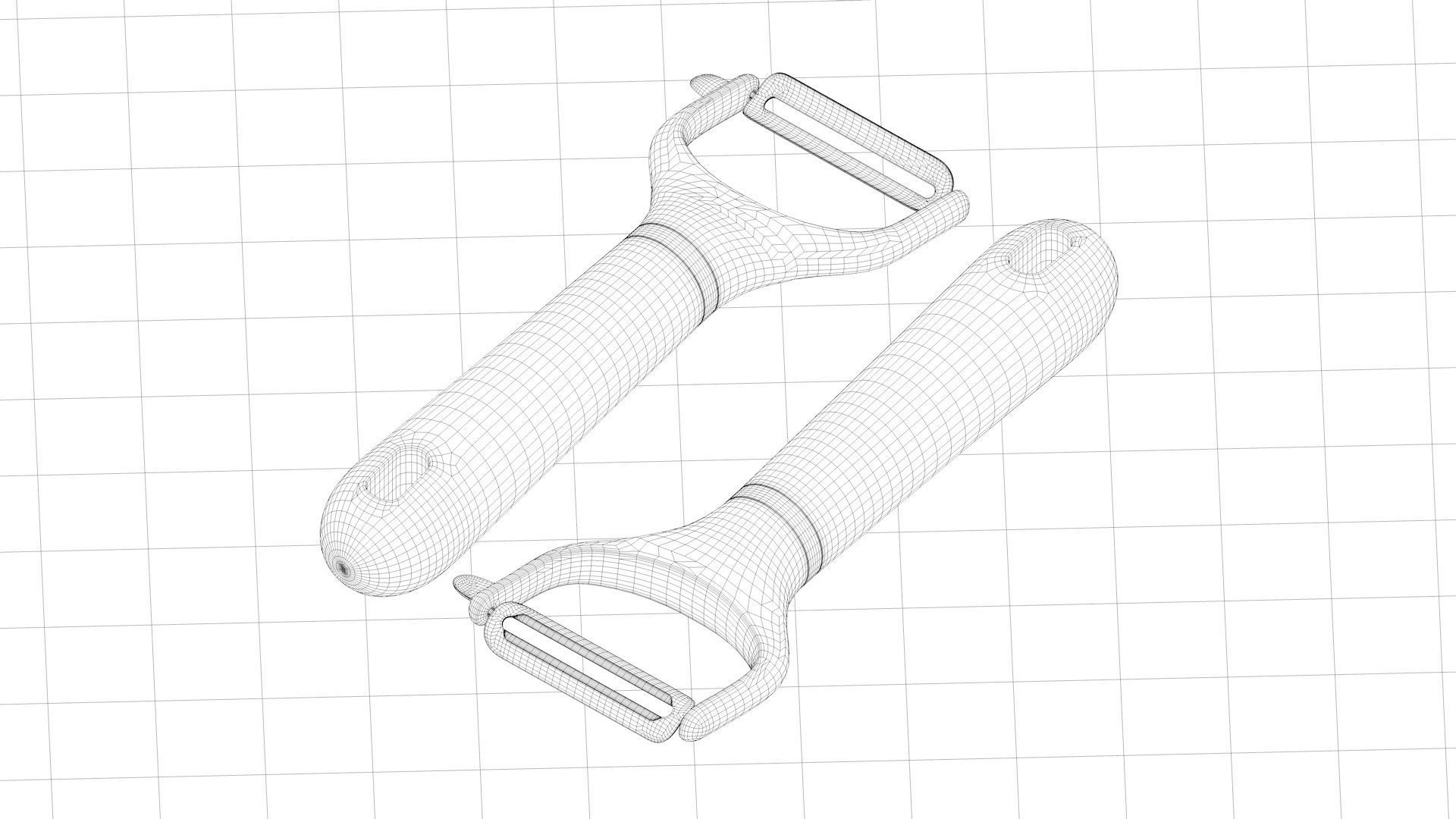  peeler peeling tool paring knife 3D model_2