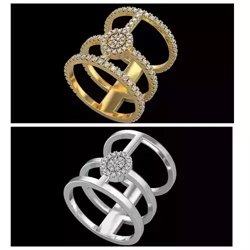 Fashion ring Messika     3dm file ready for printing stl format 3D print model