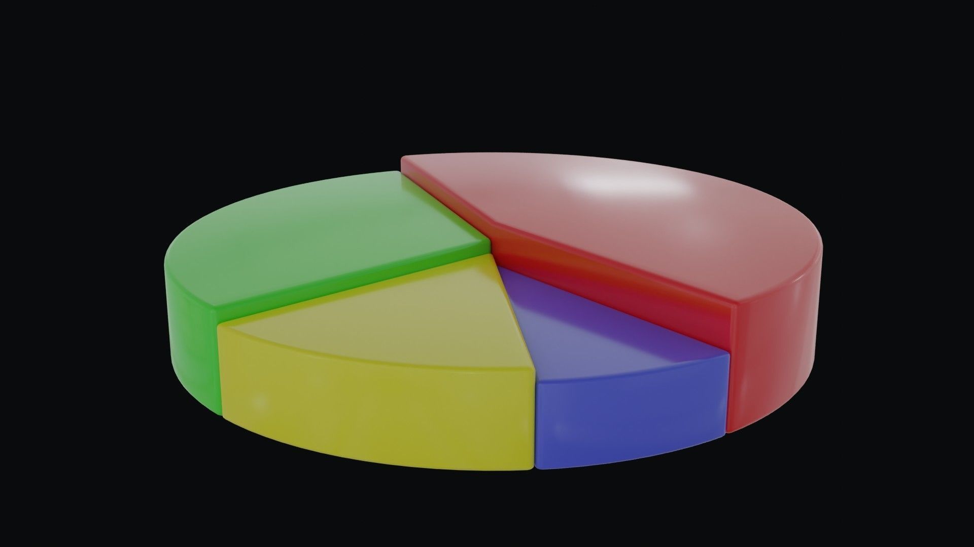 Animated Chart Pie Low-poly 3D model_2