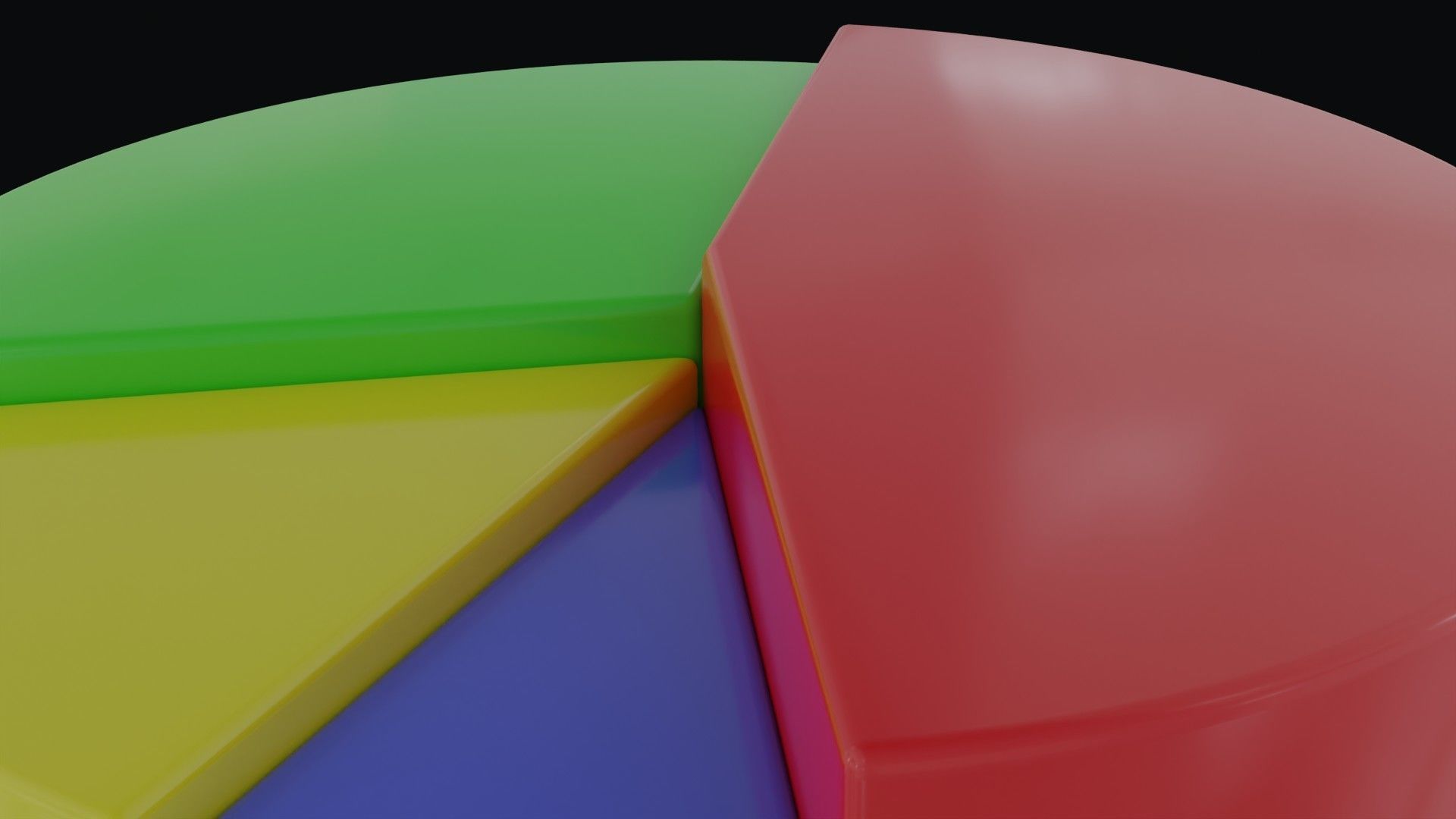 Animated Chart Pie Low-poly 3D model_3