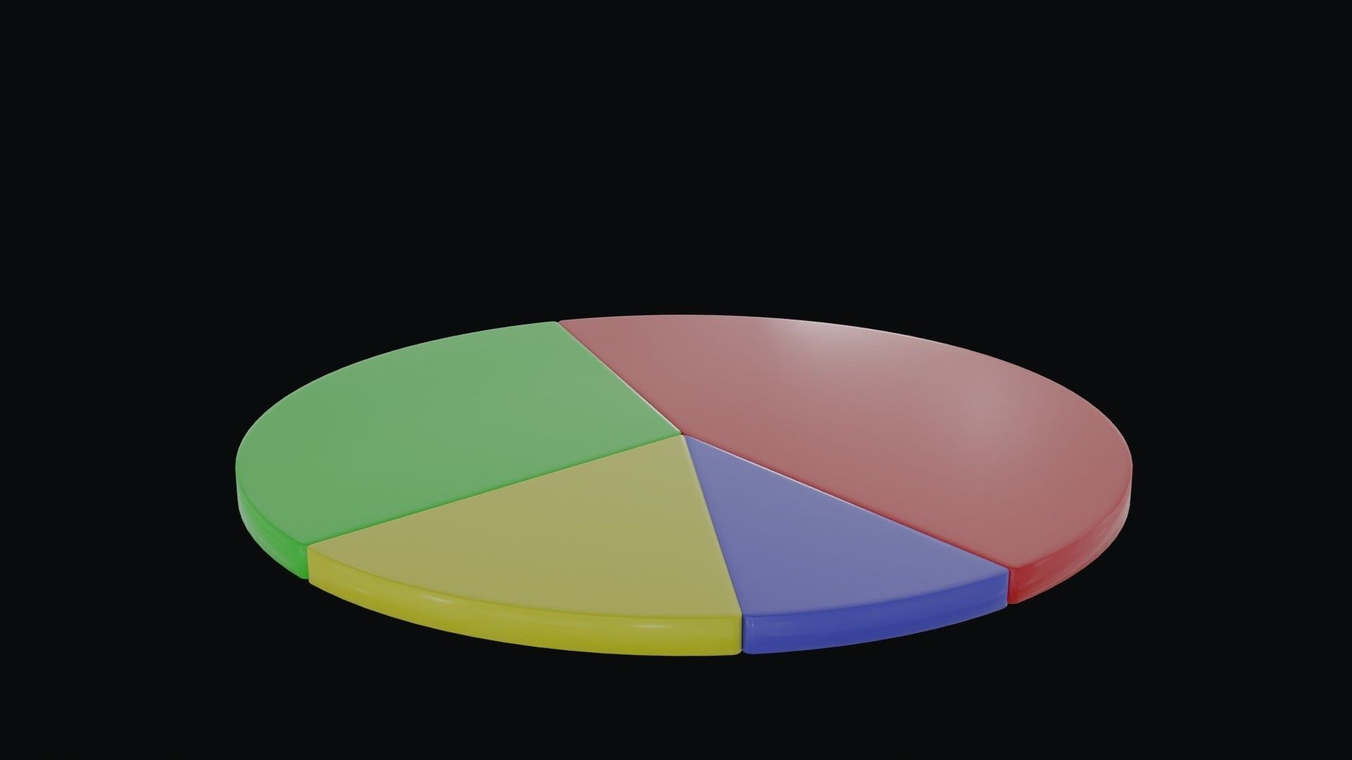 Animated Chart Pie Low-poly 3D model_1