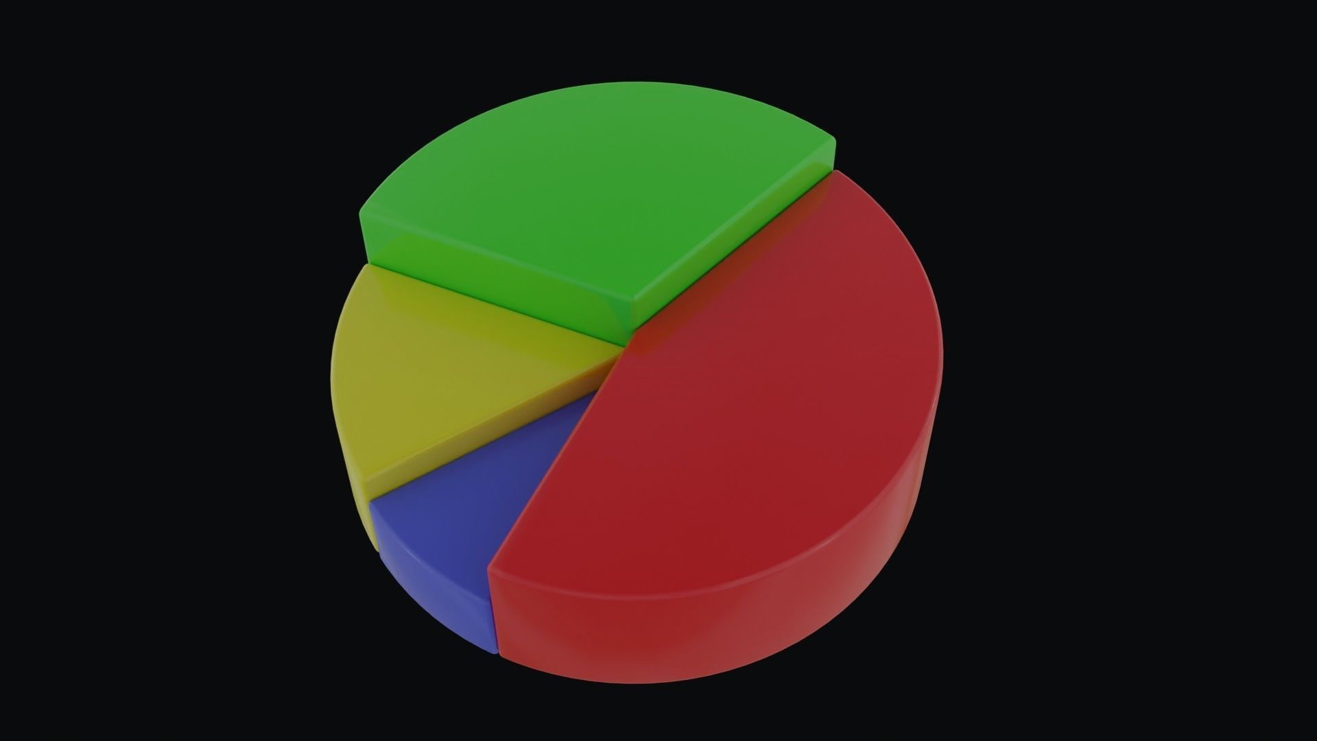 Animated Chart Pie Low-poly 3D model_4