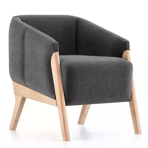 Abra Armchair Low-poly 3D model