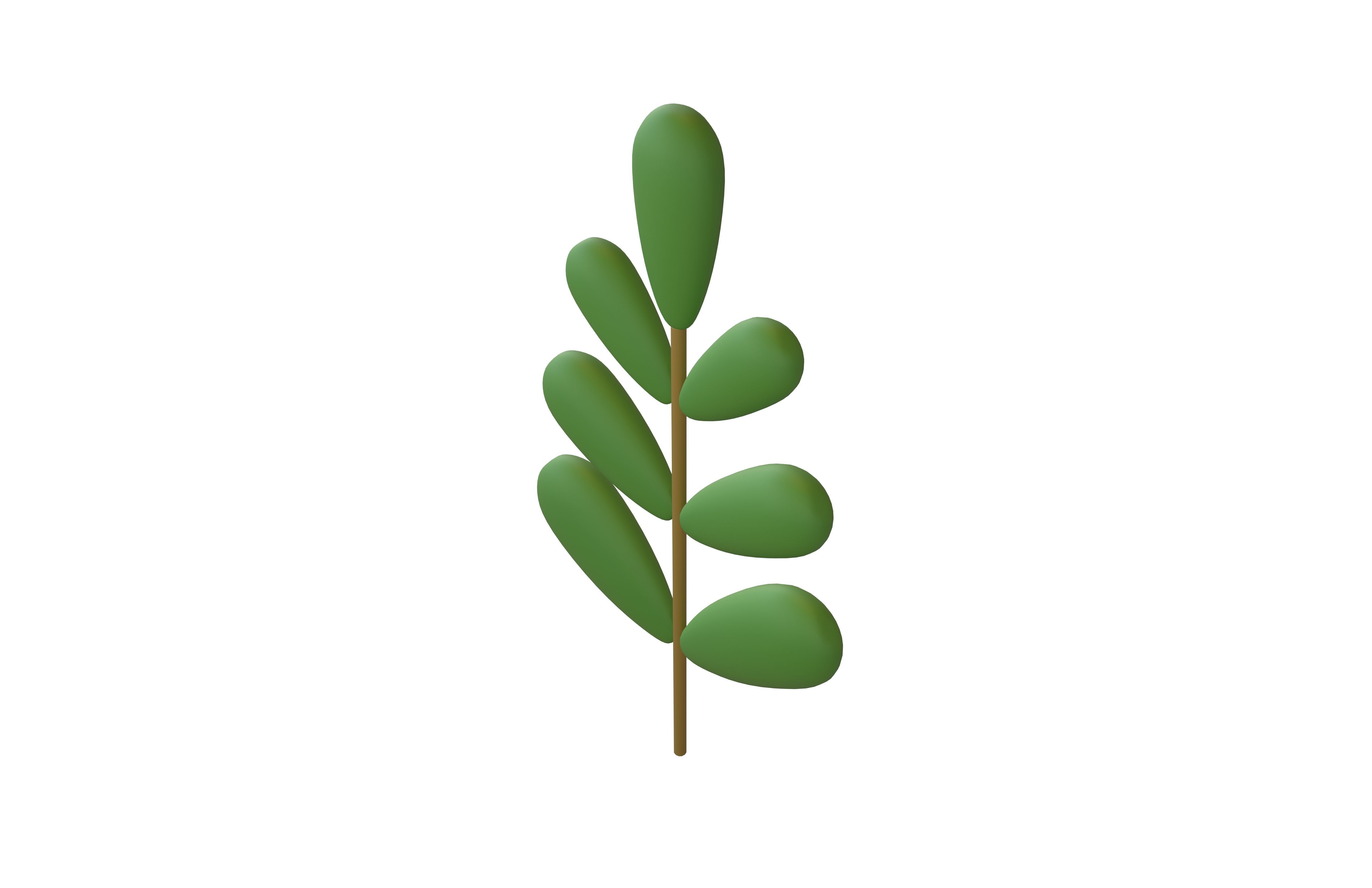 Cartoon Plant v1 002 Low-poly 3D model_1