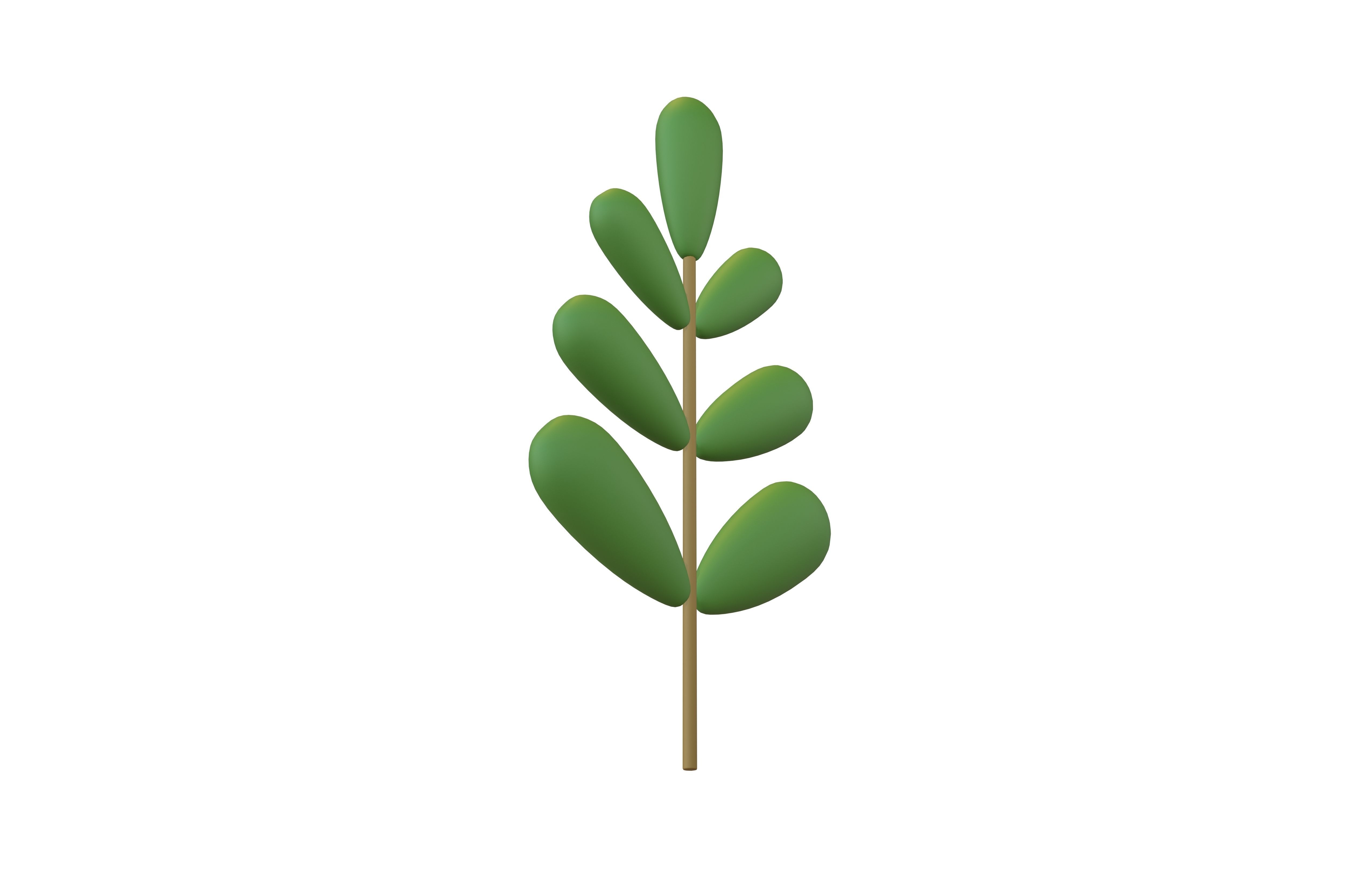 Cartoon Plant v1 002 Low-poly 3D model_4
